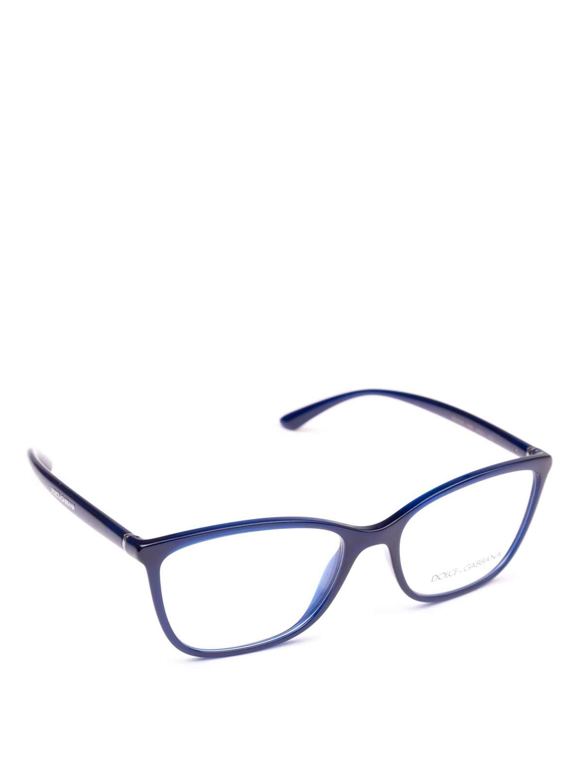 Glasses Dolce & Gabbana - Opal blue acetate rectangular eyeglasses -  DG50263094