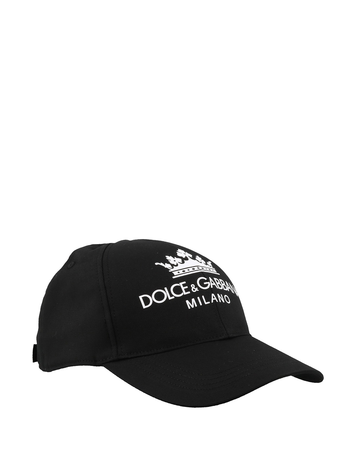 Hats & caps Dolce & Gabbana - Logo print black baseball cap ...