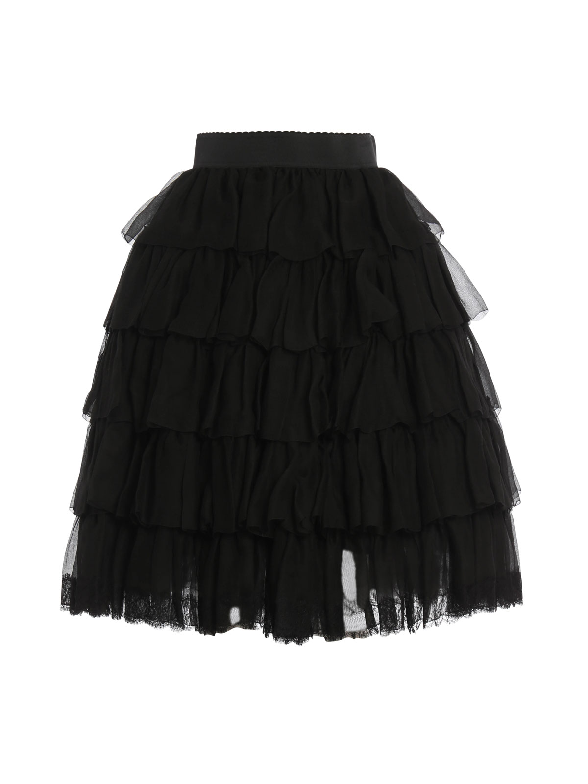 Knee length skirts & Midi Dolce & Gabbana - Multilayered flounced skirt ...