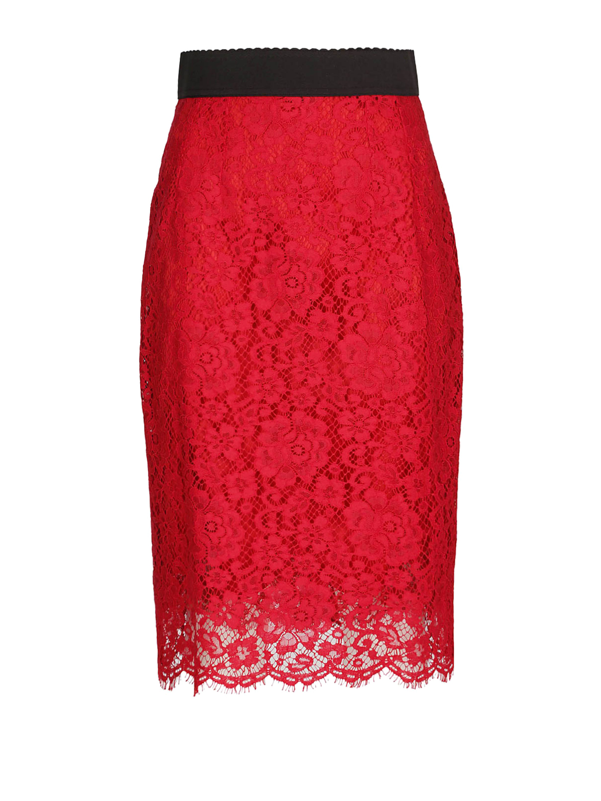 Knee length skirts & Midi Dolce & Gabbana - See-through lace pencil ...