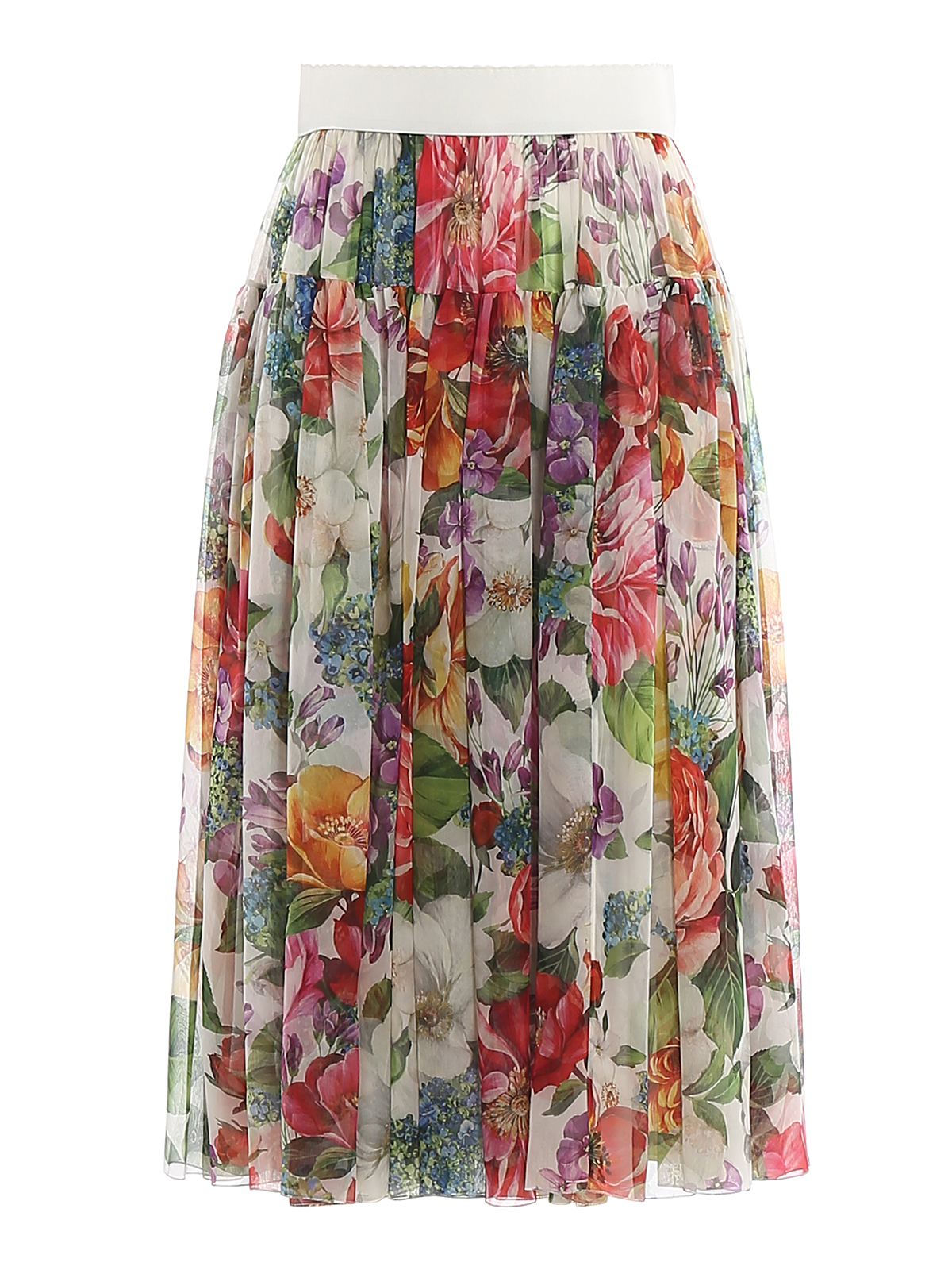 chiffon floral skirt long