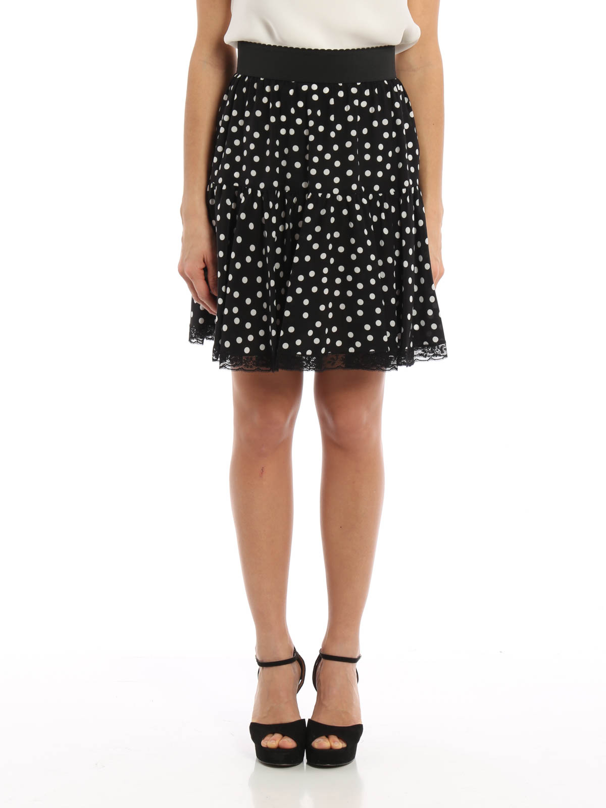 Polka dot flared skirt by Dolce & Gabbana - mini skirts | iKRIX