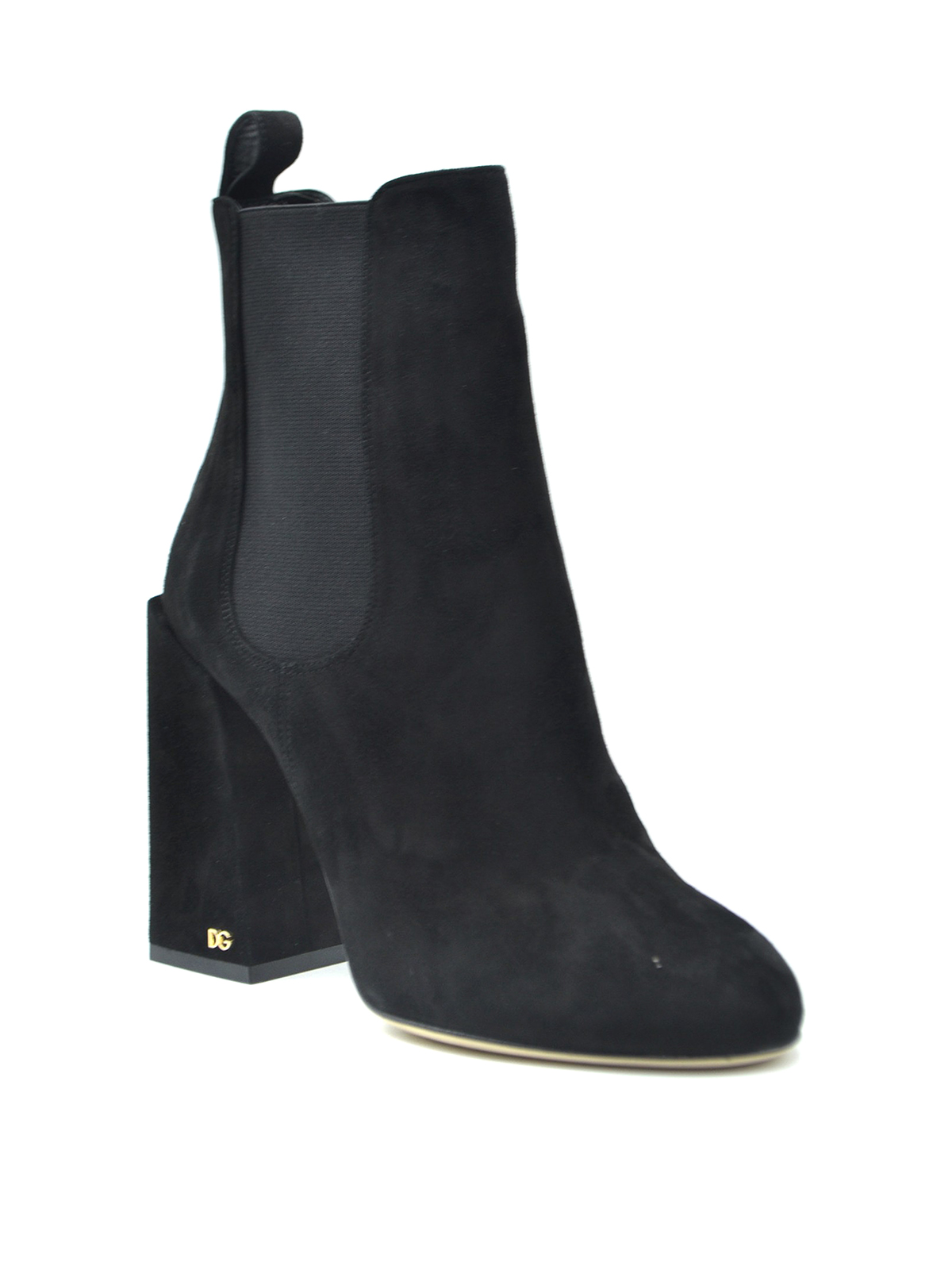 Ankle boots Dolce & Gabbana - Logo detail black suede booties -  CT0415A127580999