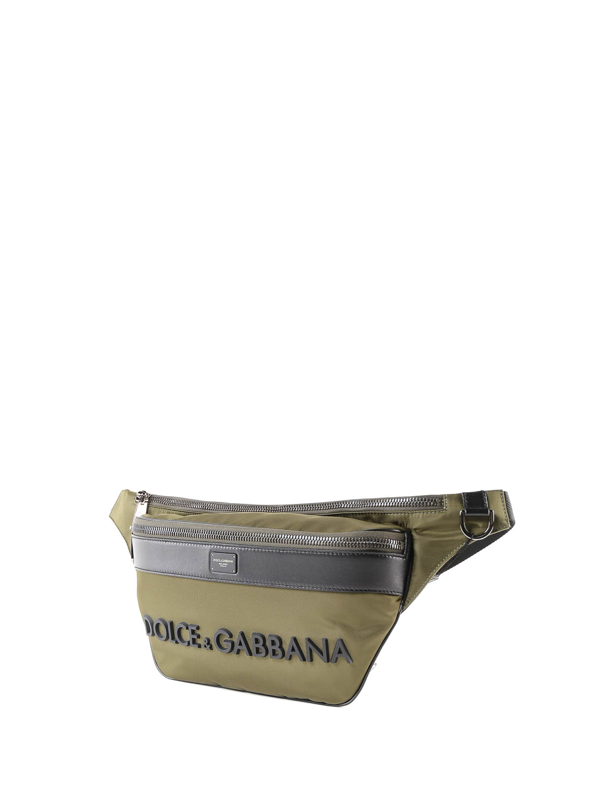 Belt bags Dolce & Gabbana - Army green and black nylon belt bag 