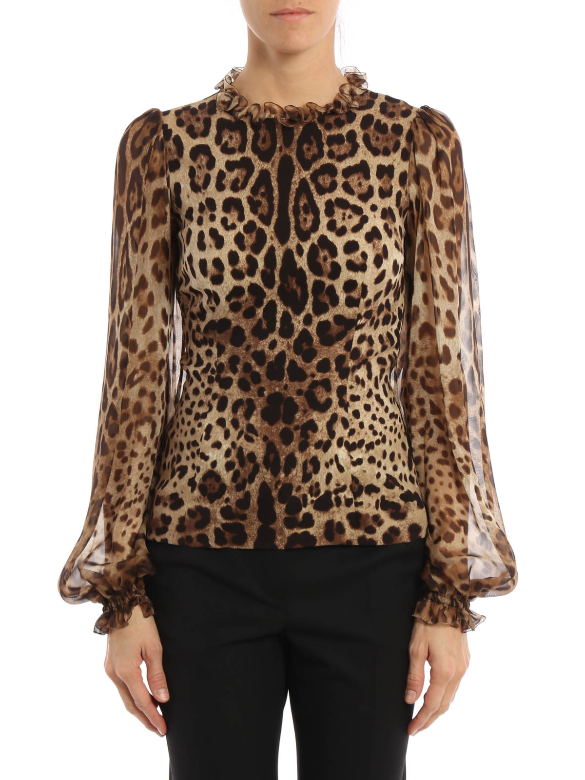 Dolce \u0026 Gabbana - Leo print silk blouse 