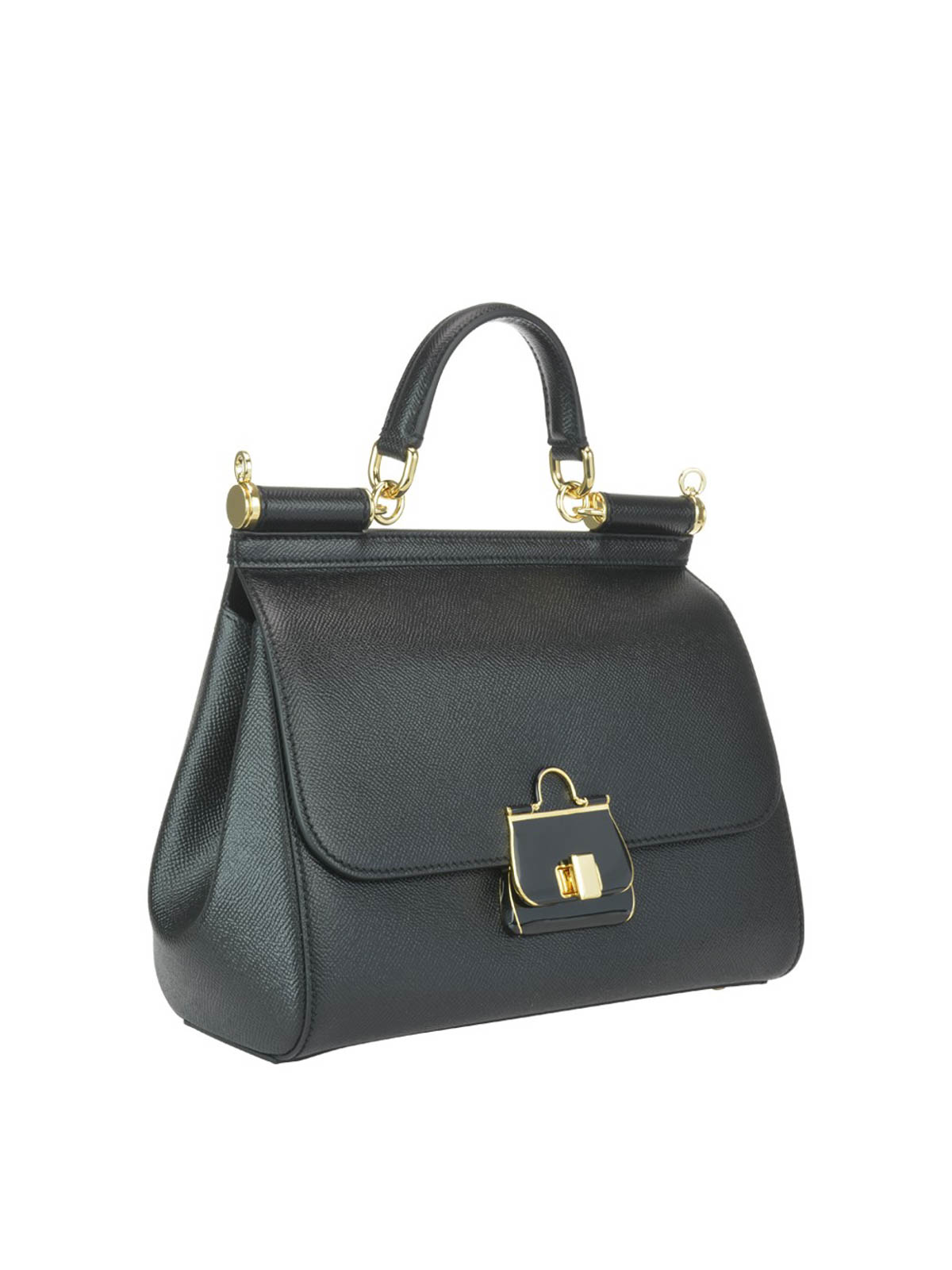 Bauletti Dolce \u0026 Gabbana - Borsa a mano Sicily media in pelle Dauphine -  BB6002AK32580999