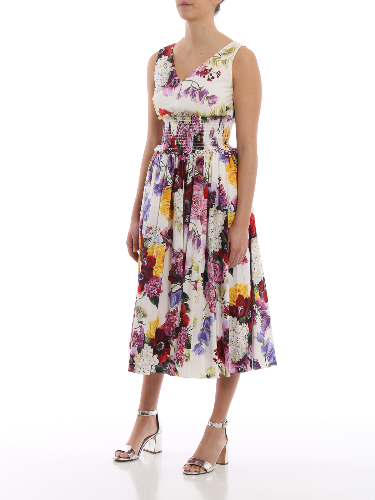 Cocktail dresses Dolce & Gabbana - Floral cotton sleeveless dress -  F6D2STGDL71HAW86