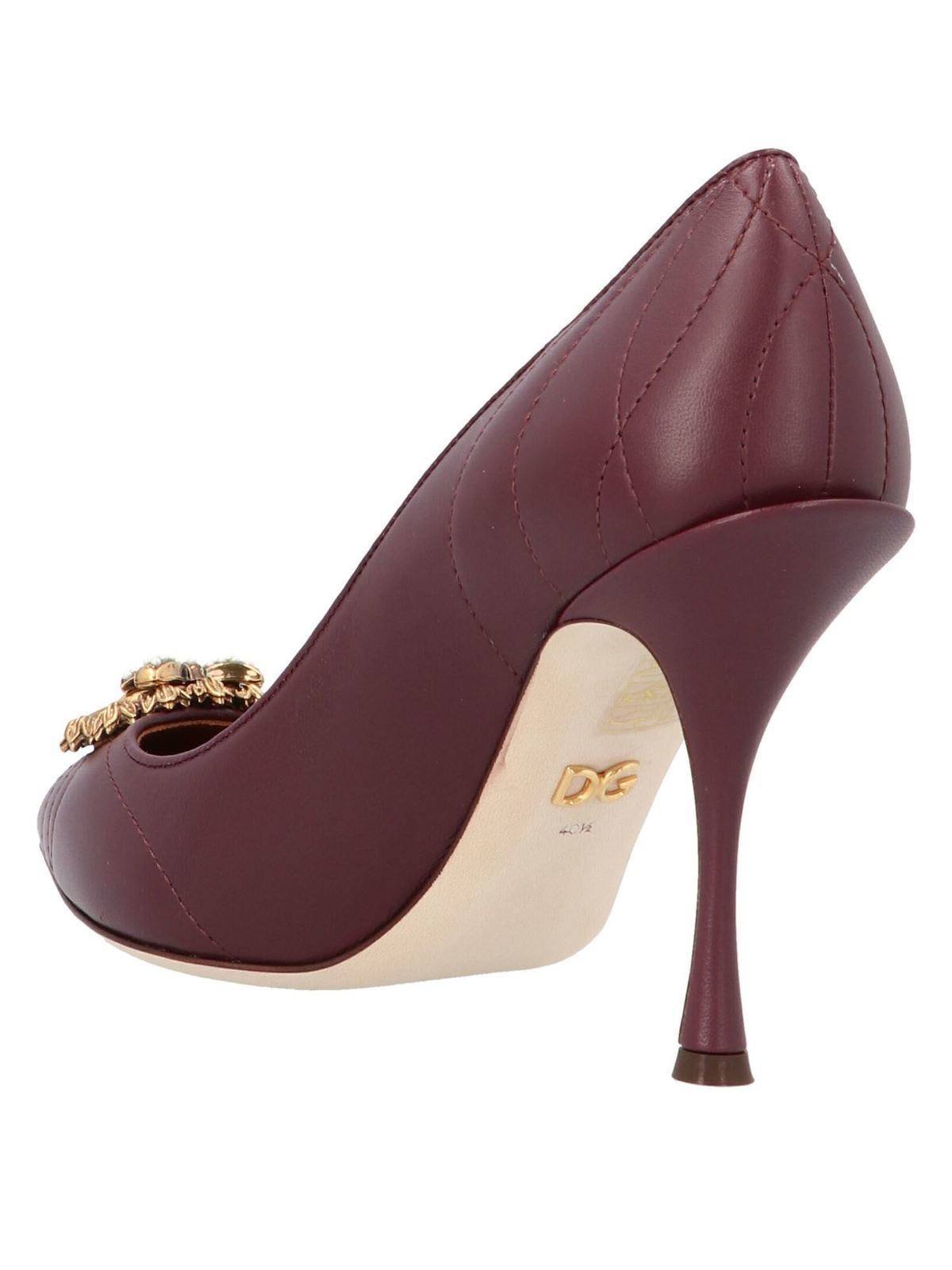 burgundy dolce and gabbana shoes