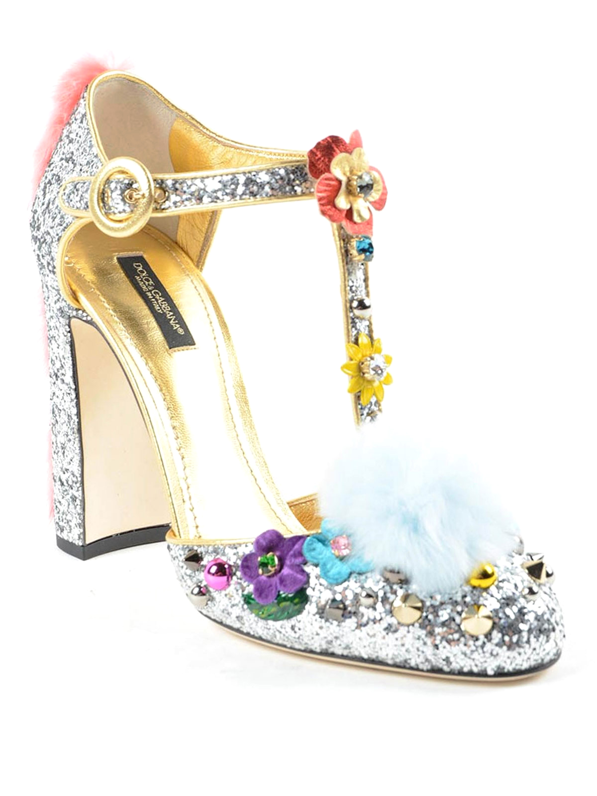 dolce and gabbana fluffy heels