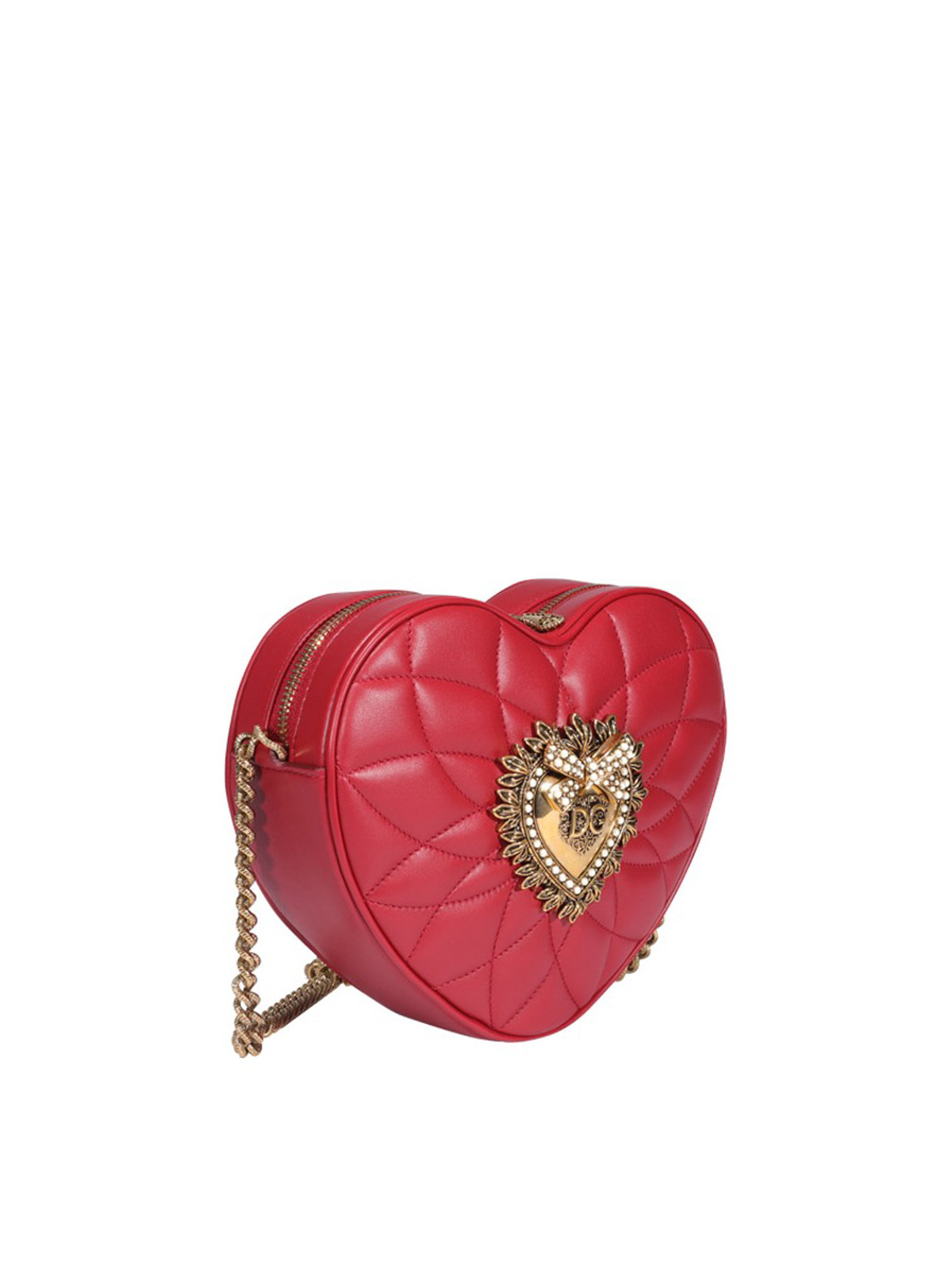 Cross body bags Dolce & Gabbana - Devotion heart-shaped leather bag -  BB6841AV96787124
