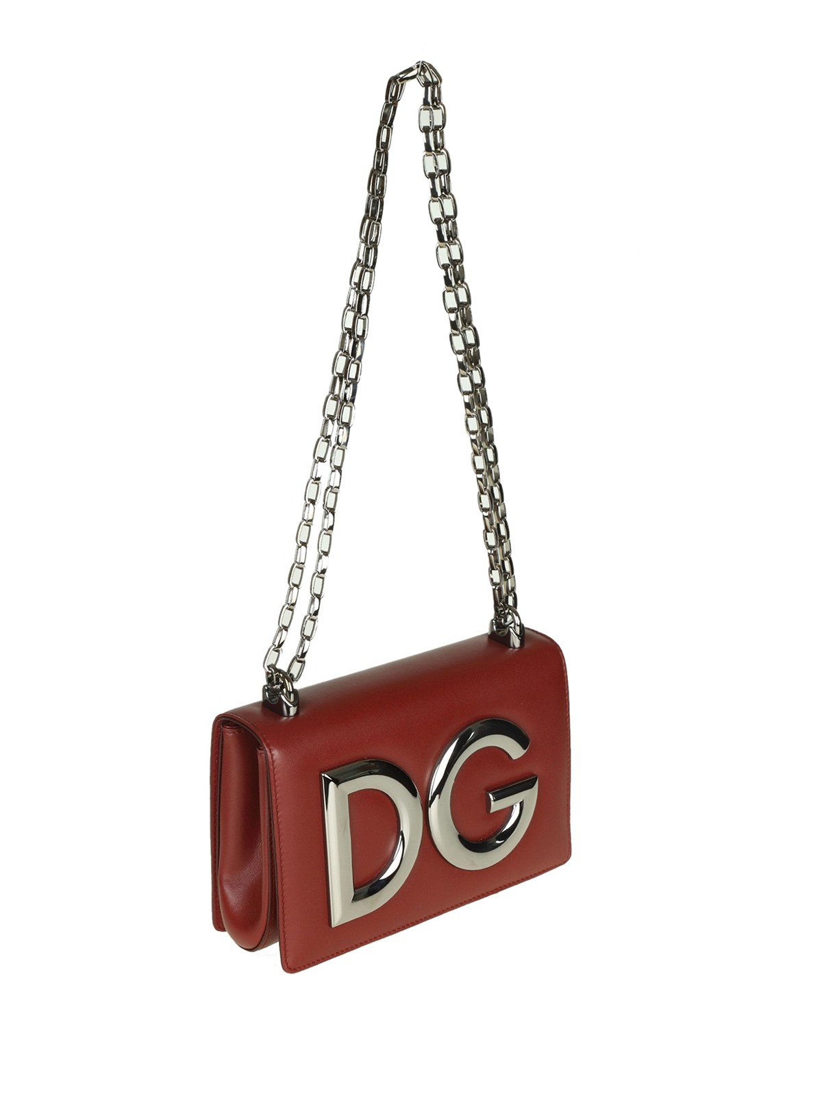 Gabbana - DG logo dark red leather bag 