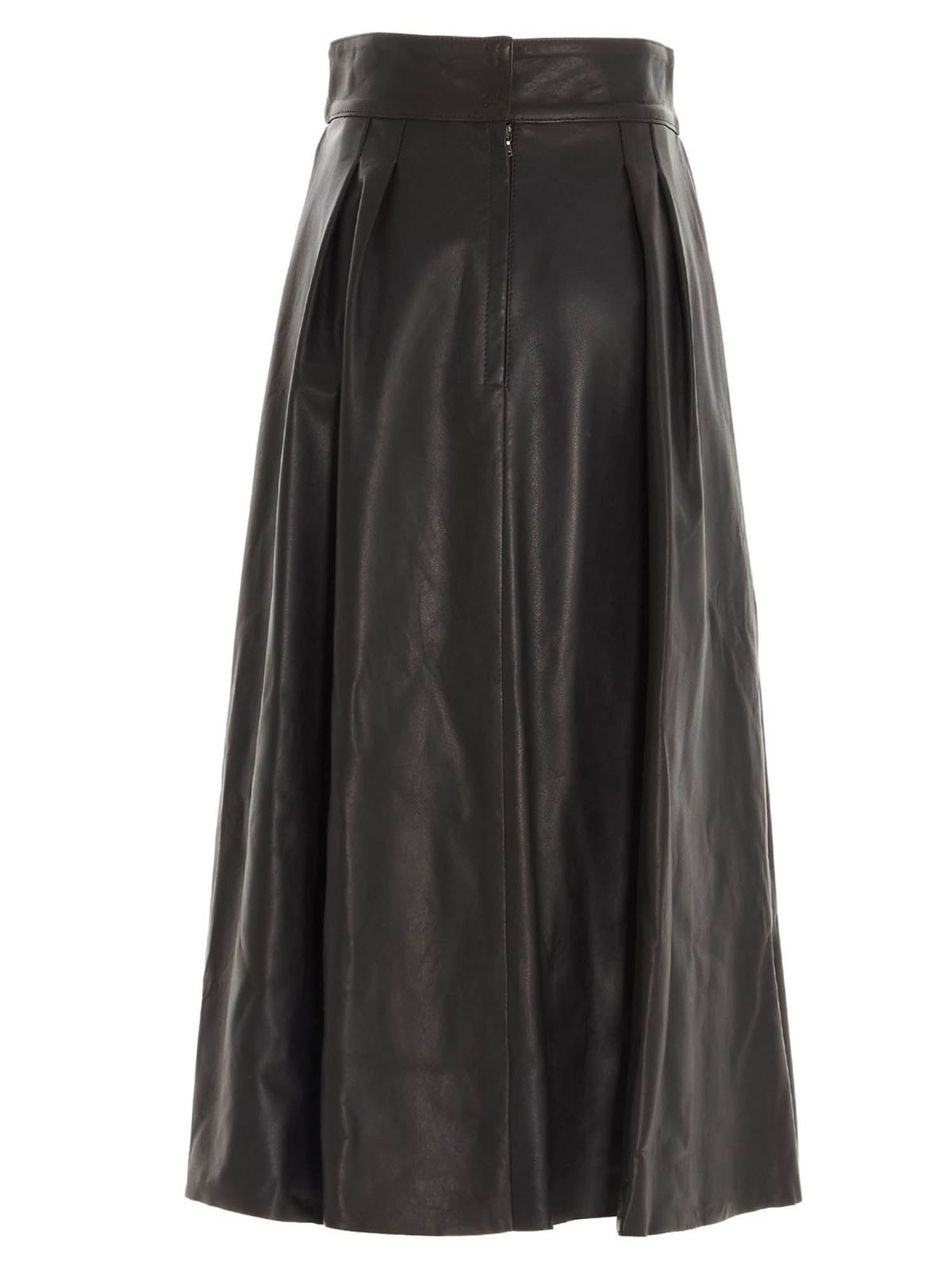 Leather skirts Dolce & Gabbana - Full skirt in plongé lambskin ...