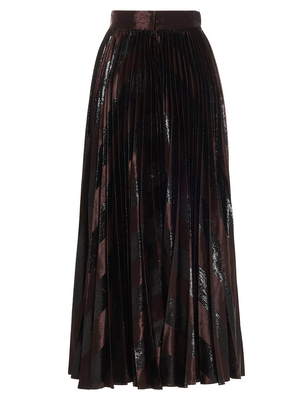 Long skirts Dolce & Gabbana - Pleated midi skirt in dark brown color ...