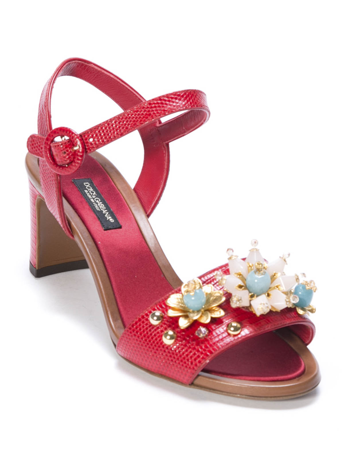 Sandalias Dolce \u0026 Gabbana - Sandalias Rojas Para Mujer - CR0163AD36880303