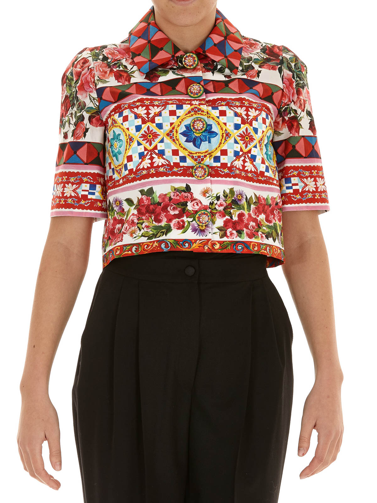 Figura necesidad Deslumbrante Camisas Dolce & Gabbana - Camisa Multicolor Para Mujer - F5G07TGDD06HW680