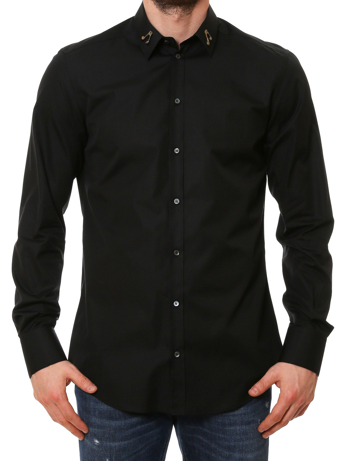 Camisas Dolce & Gabbana - Negra Para Hombre - G5DZ7ZGE802N0000