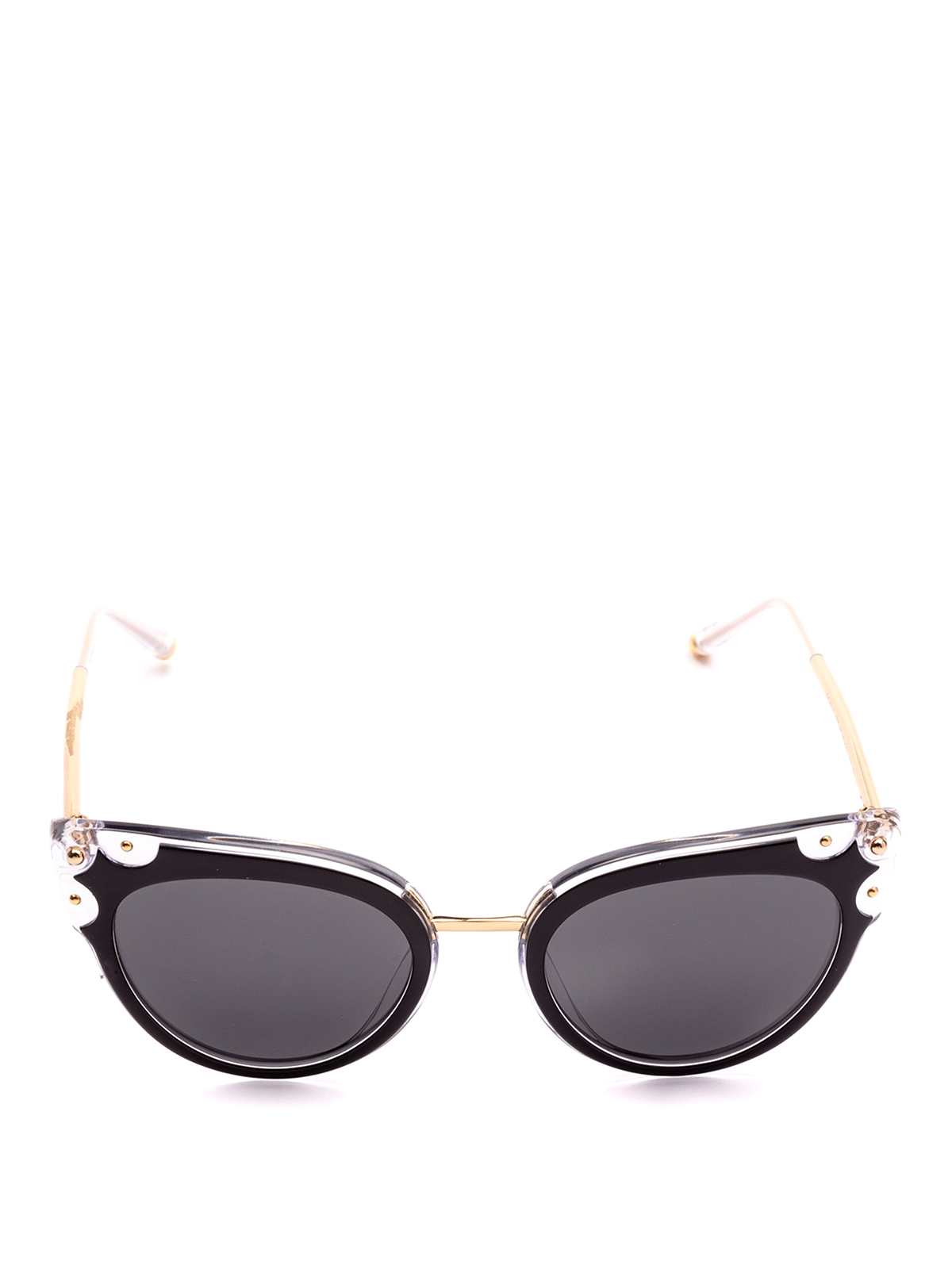 Occhiali da sole Dolce \u0026 Gabbana - Occhiali a occhi di gatto neri e  trasparenti - DG434067587