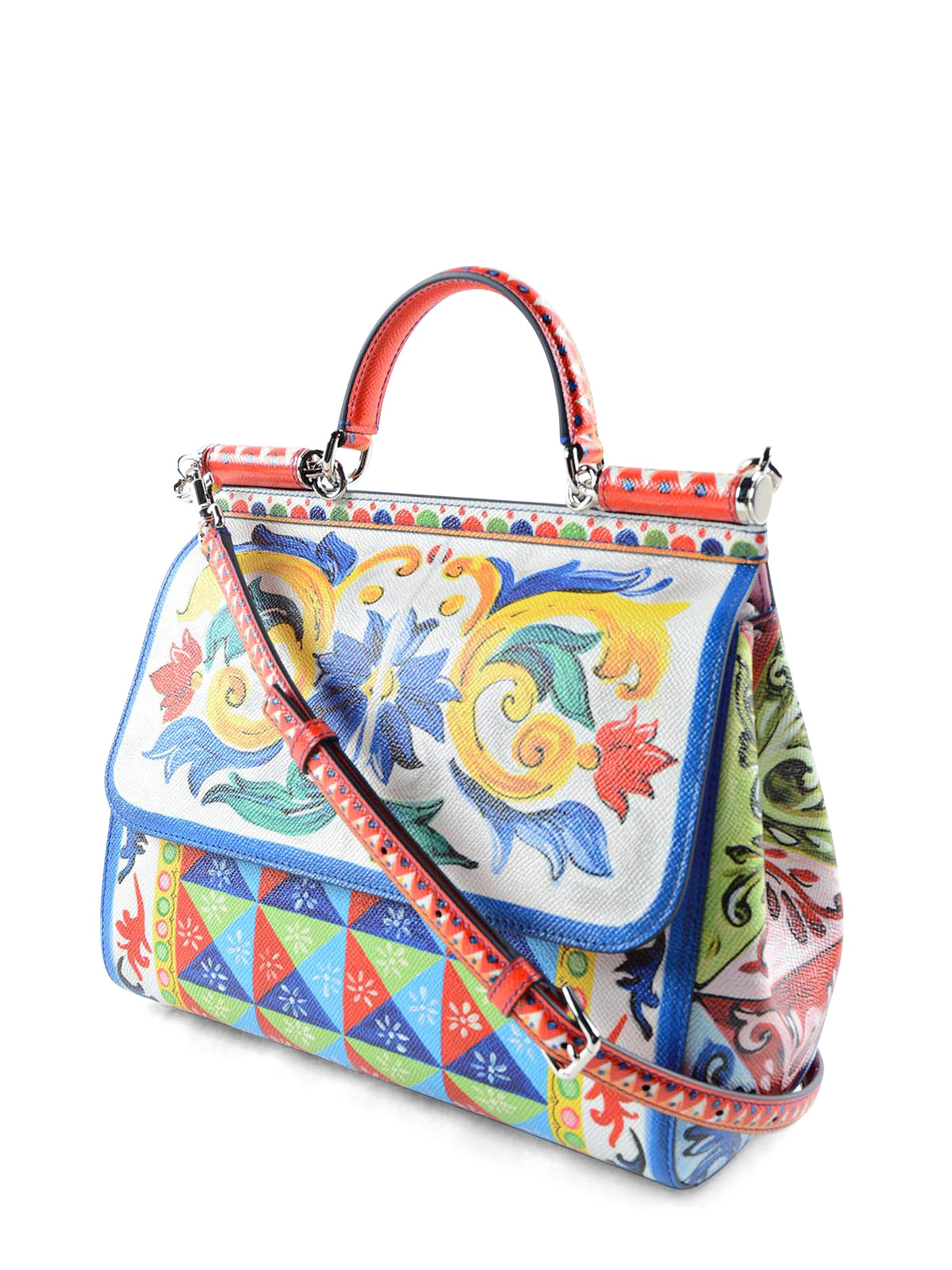 Totes bags Dolce & Gabbana - Sicily Mambo print leather handbag ...