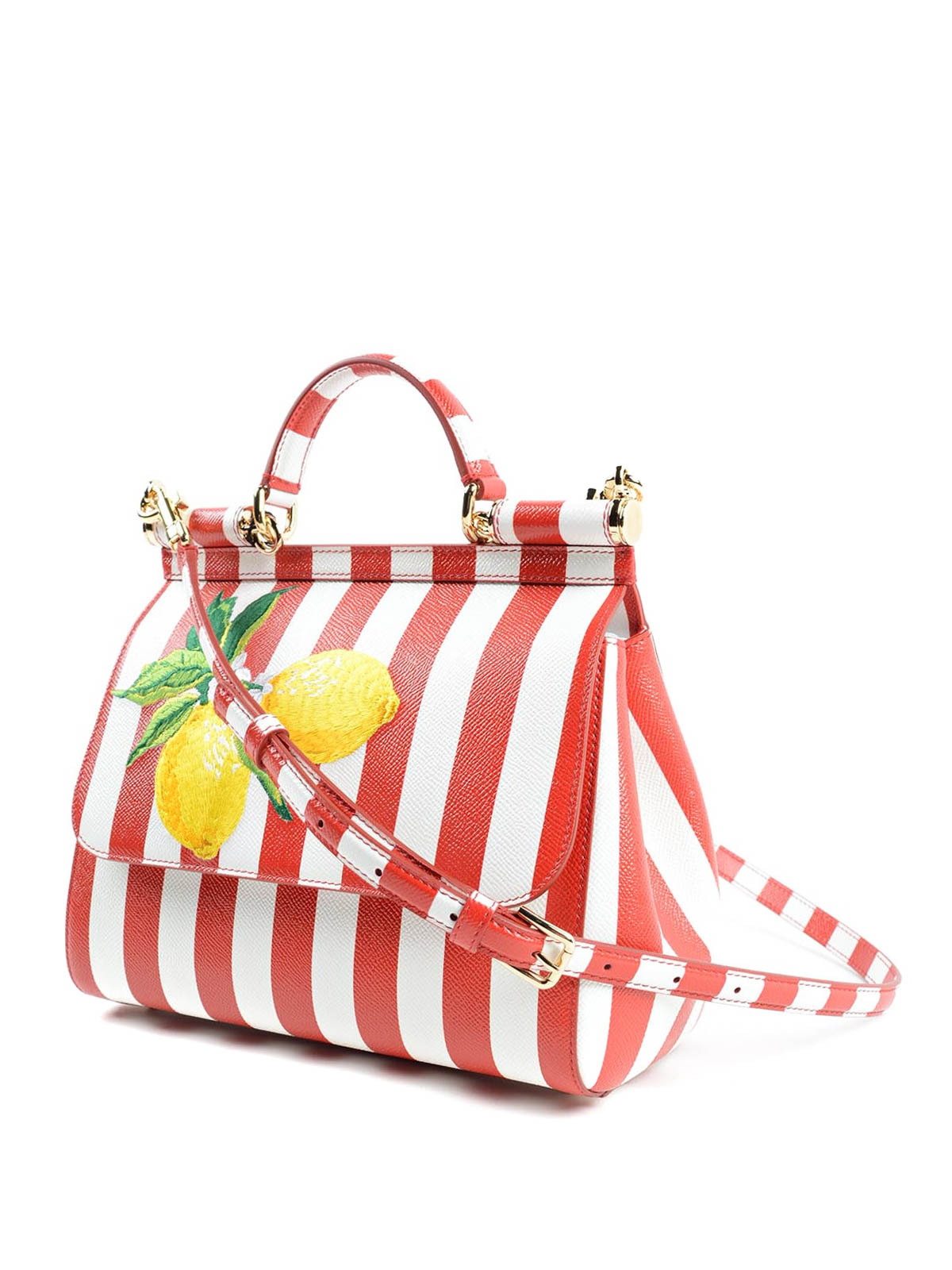 Totes bags Dolce & Gabbana - Sicily striped leather bag - BB6002AC6238Q305
