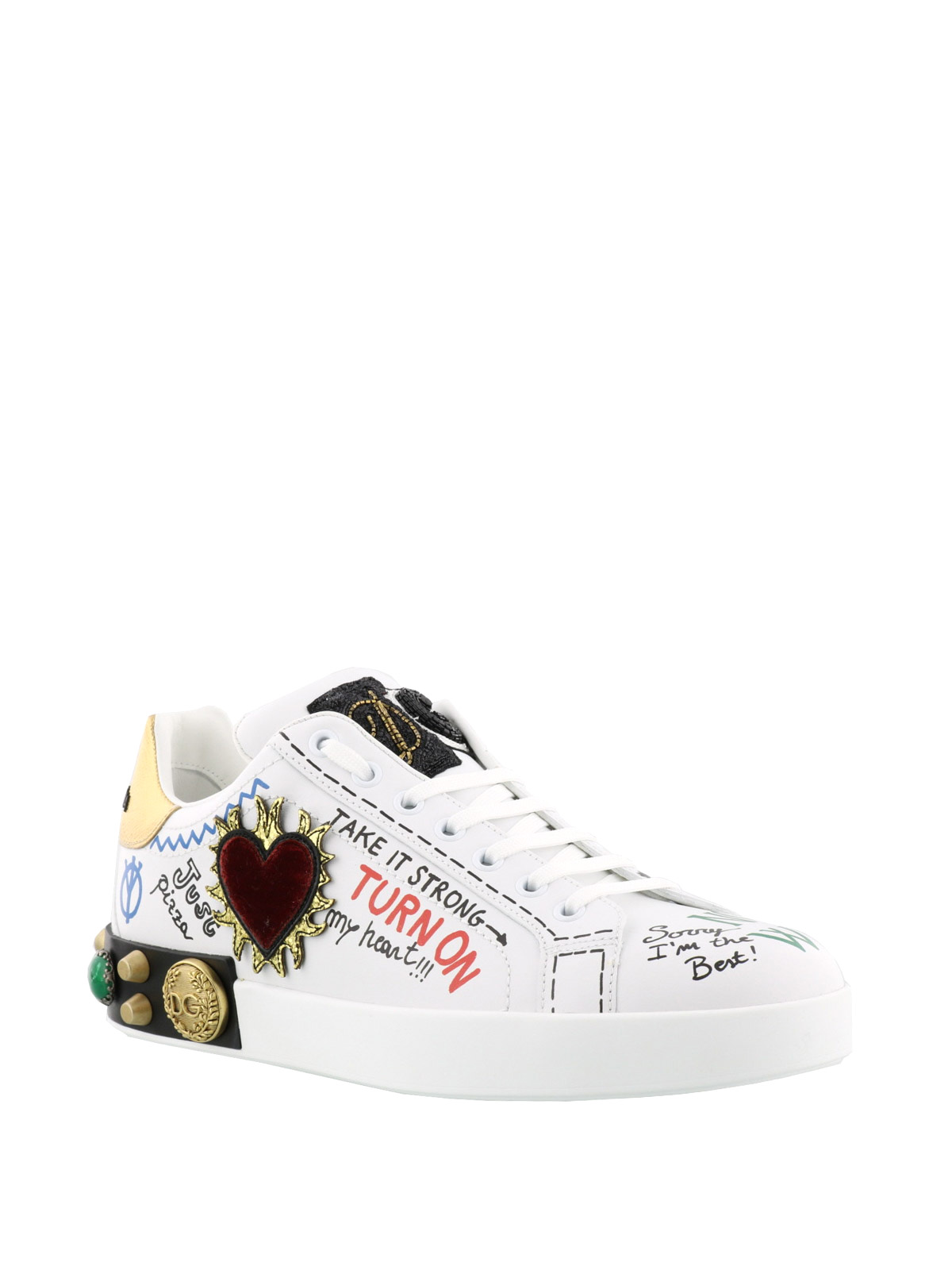 Trainers Dolce & Gabbana - Nappa sneakers with appliques - CS1539AH0298I049