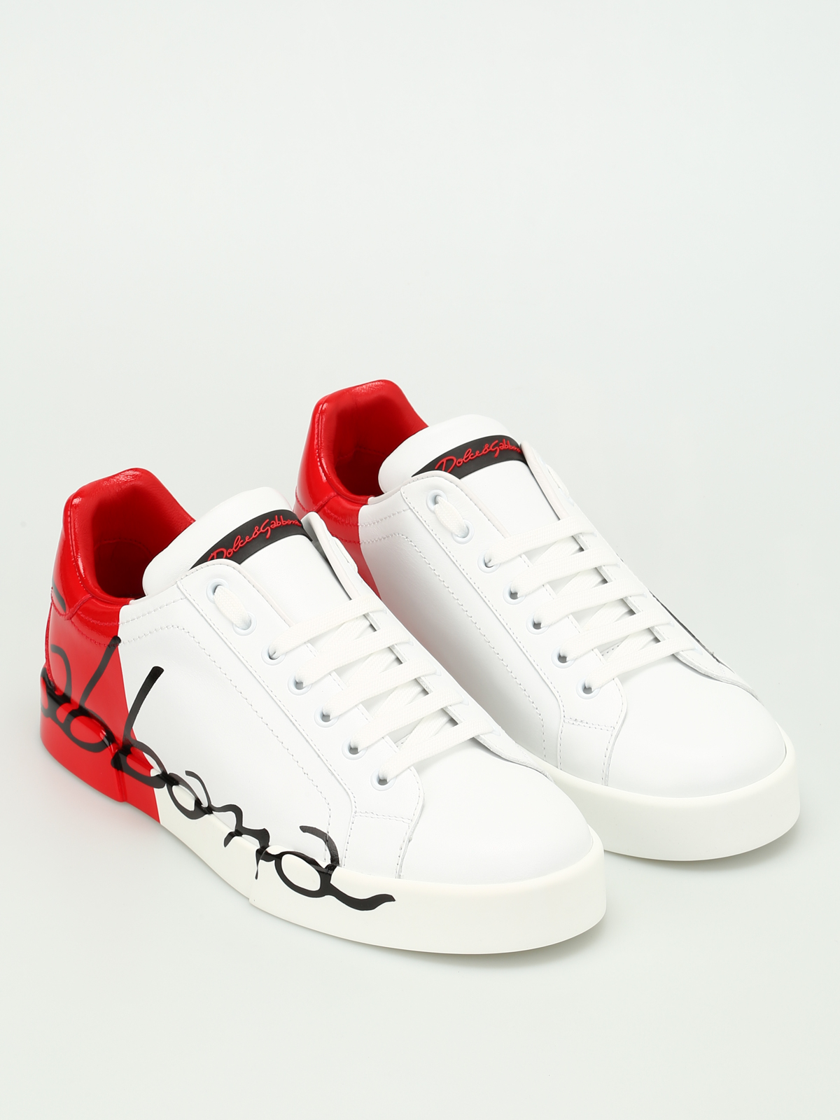 dolce and gabbana red trainers