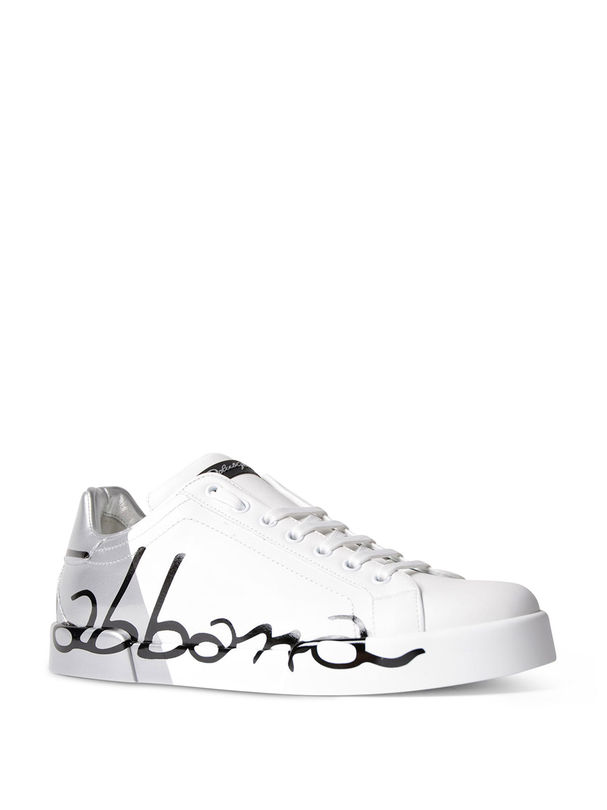 dolce gabbana silver sneakers
