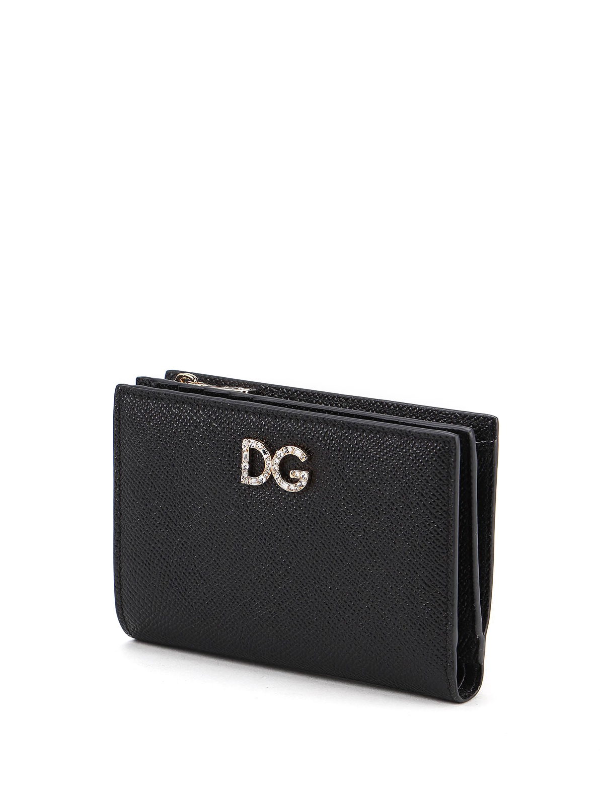 Wallets & purses Dolce & Gabbana Hammered leather bifold wallet