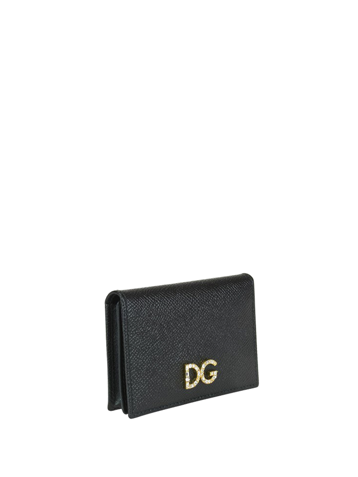 Wallets & purses Dolce & Gabbana - Jewelled logo black small wallet -  BI0926AZ50380999