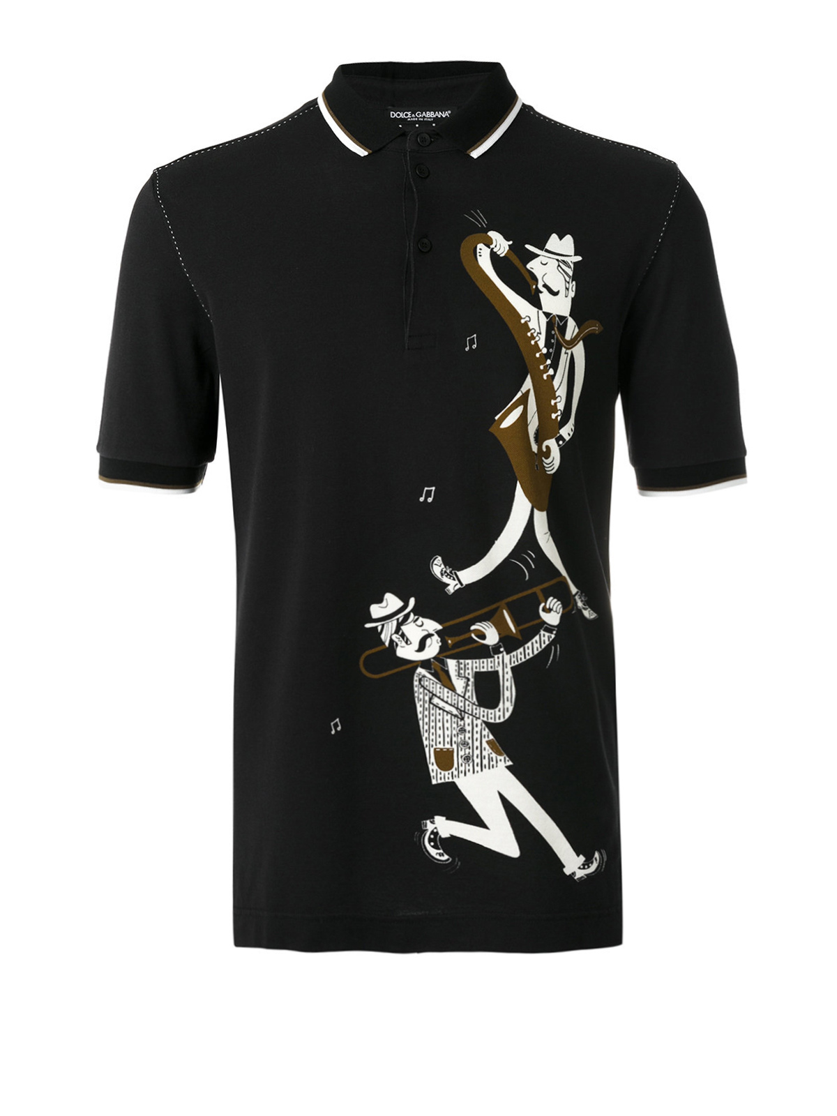 Polo shirts Dolce & Gabbana - Jazz inspired polo shirt - G8GZ8TFP737HN655