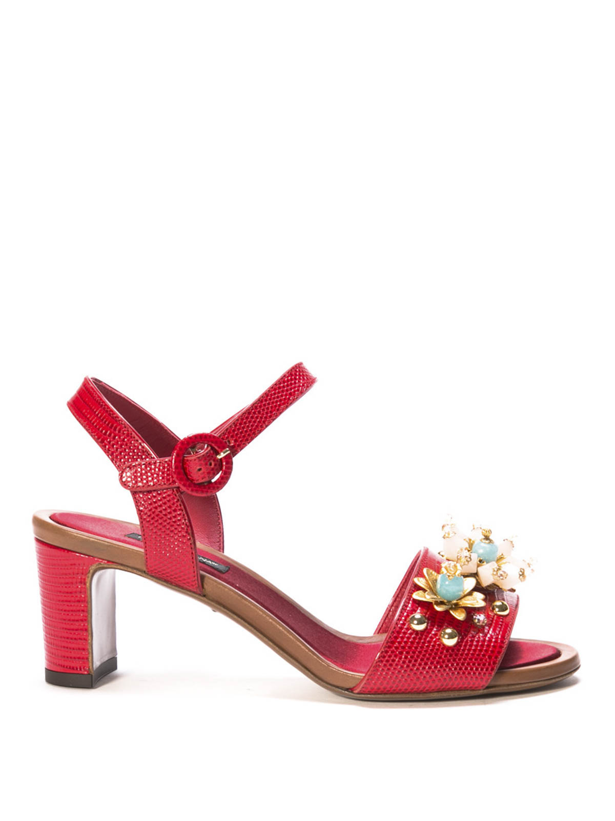 Sandalias Dolce \u0026 Gabbana - Sandalias Rojas Para Mujer - CR0163AD36880303