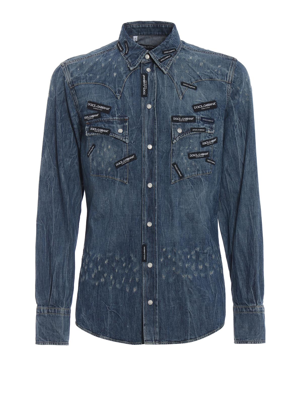 destroyed denim shirt