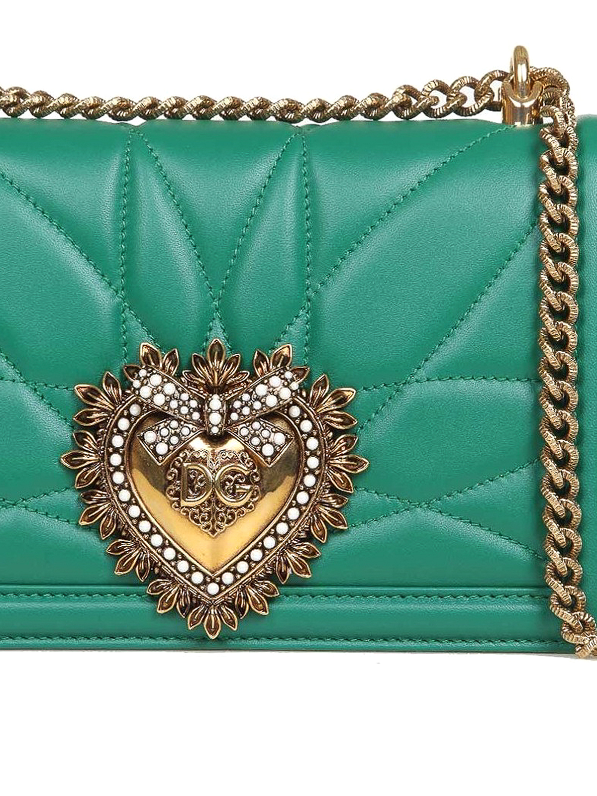 DOLCE & GABBANA DEVOTION QUILTED LEATHER BAG