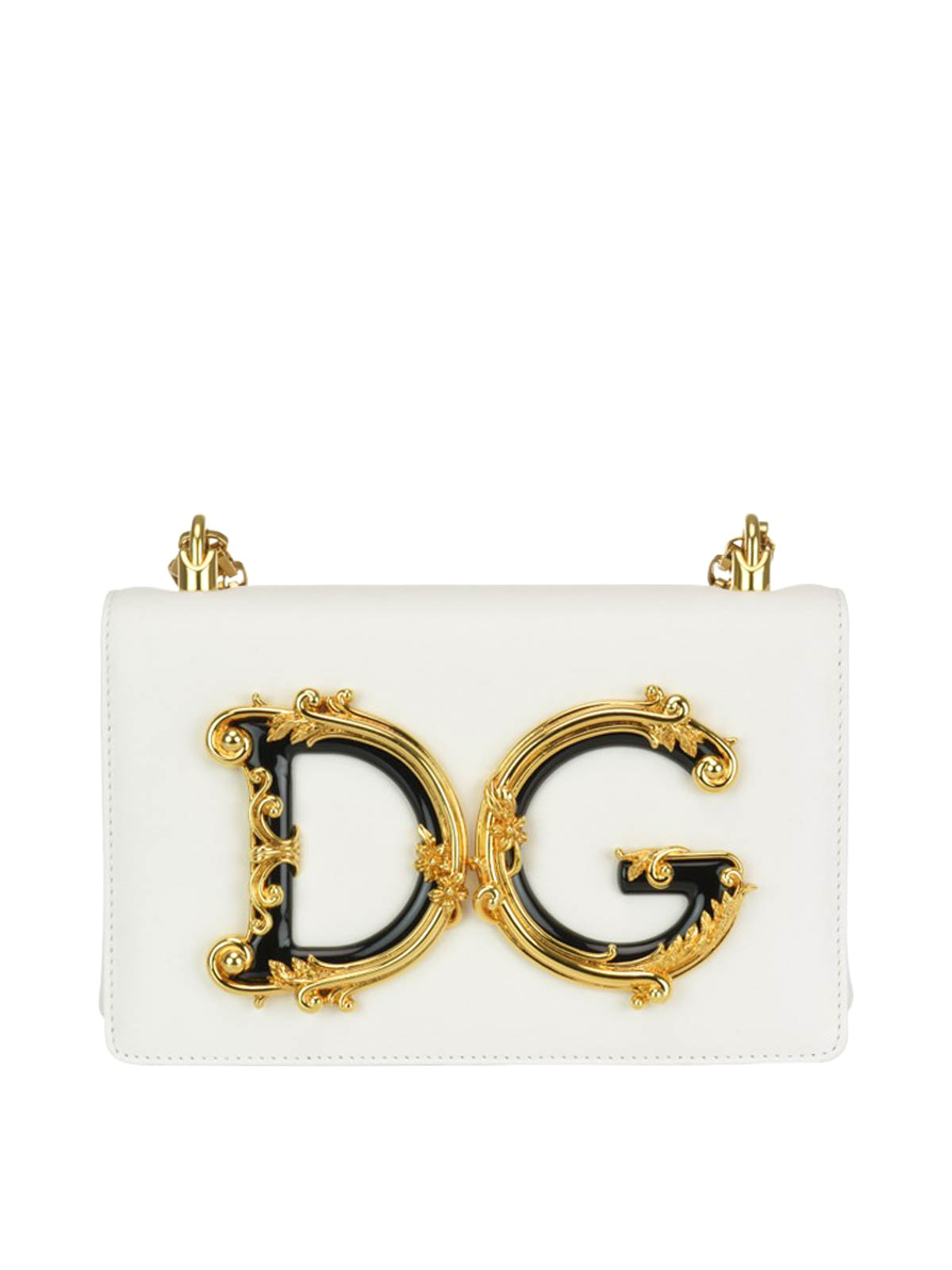 Shoulder bags Dolce & Gabbana - DG Girls white nappa leather shoulder ...