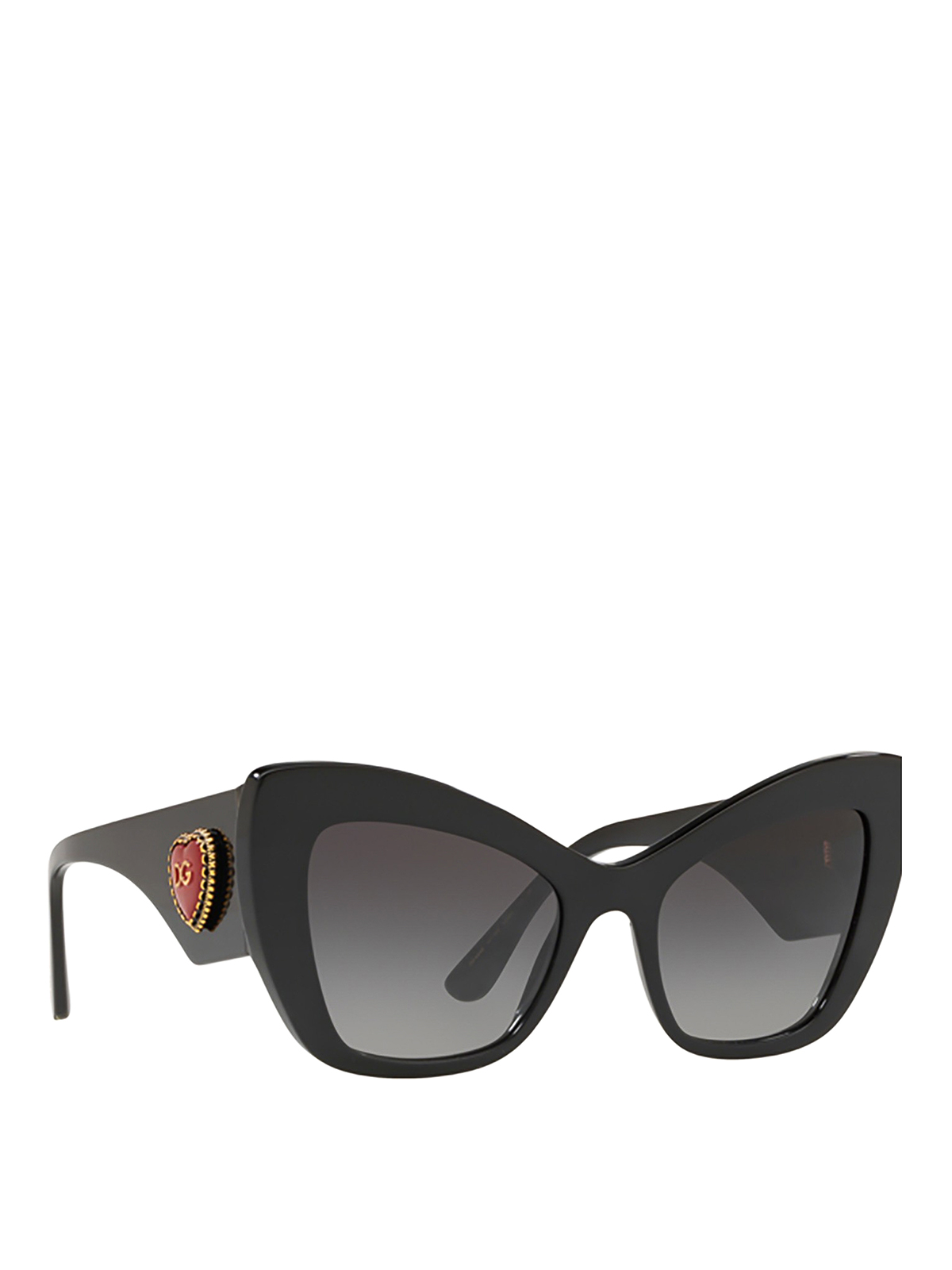 dolce and gabbana black cat eye sunglasses