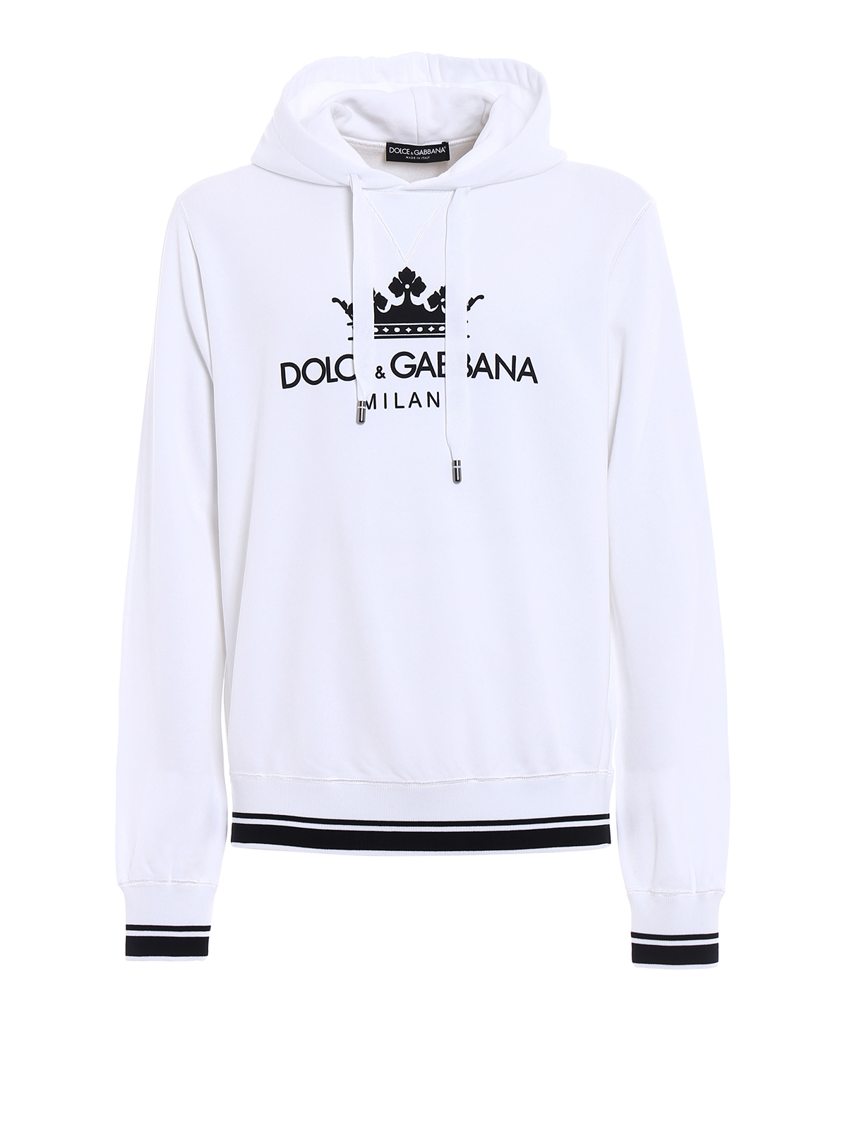 Dolce & Gabbana - DG Crown print cotton hoodie - Sweatshirts & Sweaters ...