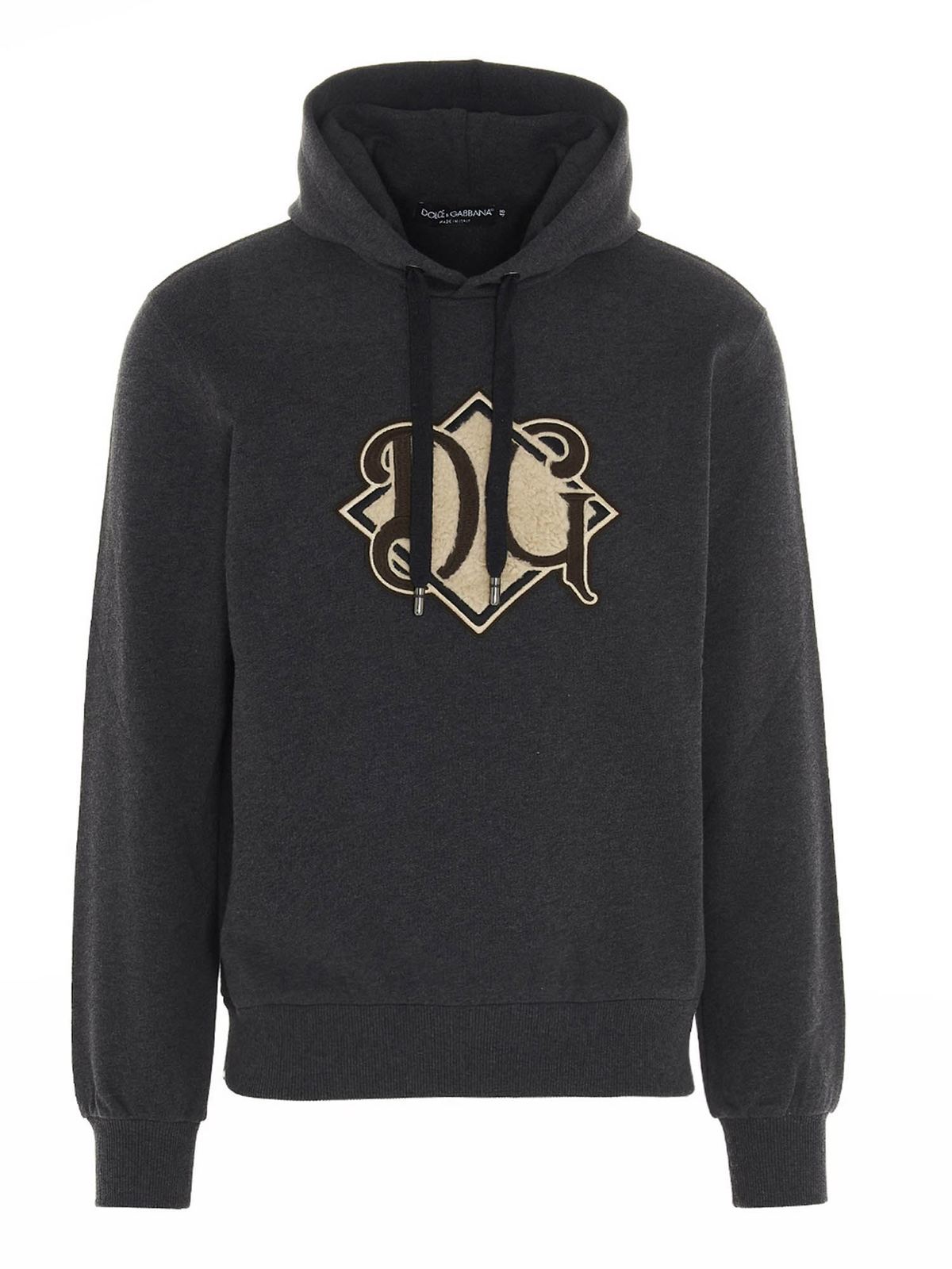 dolce and gabbana hoodie grey