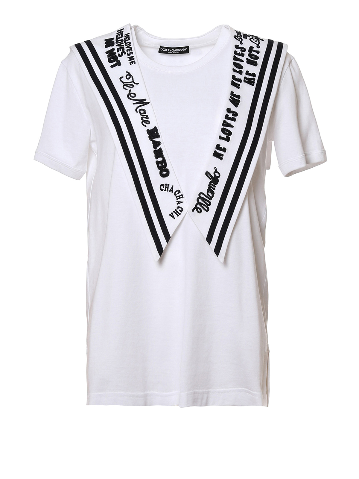 T-shirts Dolce & Gabbana - Cotton jersey sailor T-shirt - F8H79ZG7KKYW08000