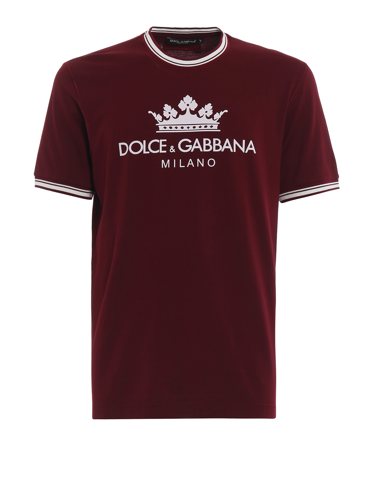 T-shirts Dolce & Gabbana - #DGMILLENNIALS printed dark red cotton Tee -  G8IR4TFU7EQR0369