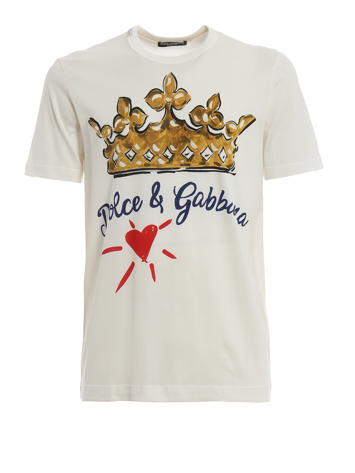 Planeet Liever Vervormen T-shirts Dolce & Gabbana - Dolce & Gabbana crown print Tee -  G8IA8THH7QWHWZ47