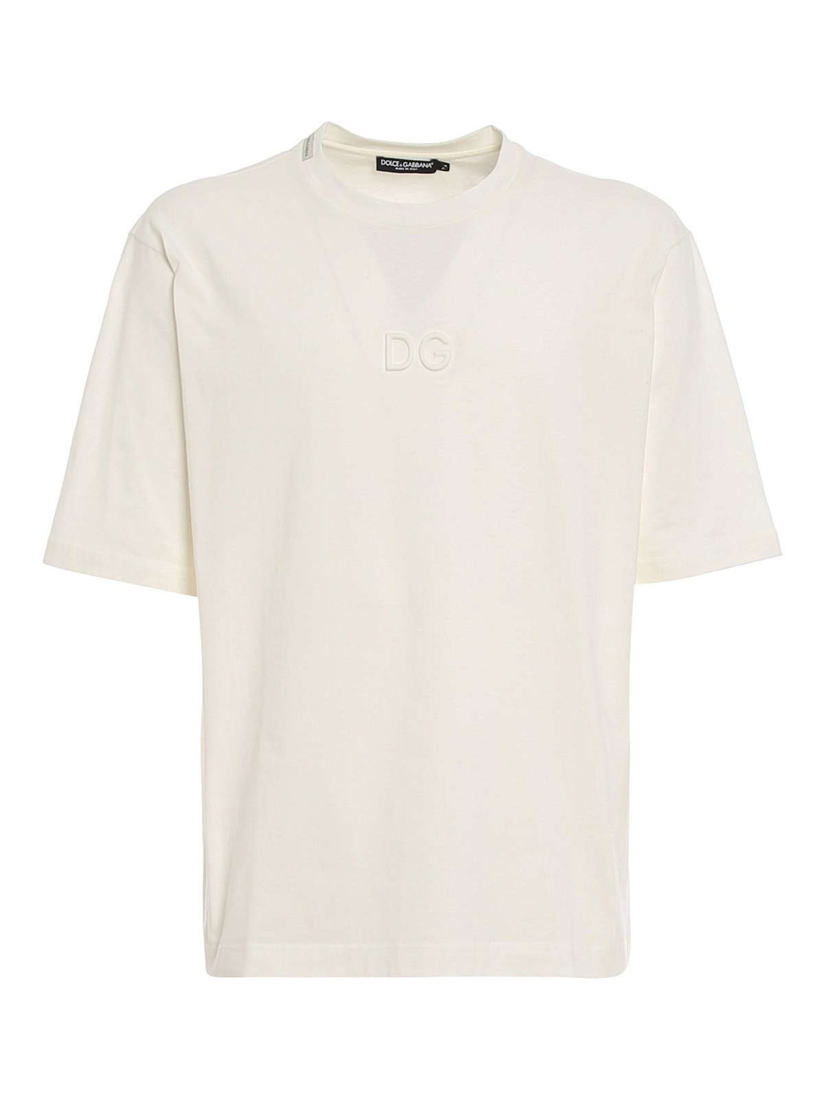 T-shirts Dolce & Gabbana - Embossed logo T-shirt - G8KA6ZHU7F0W0001