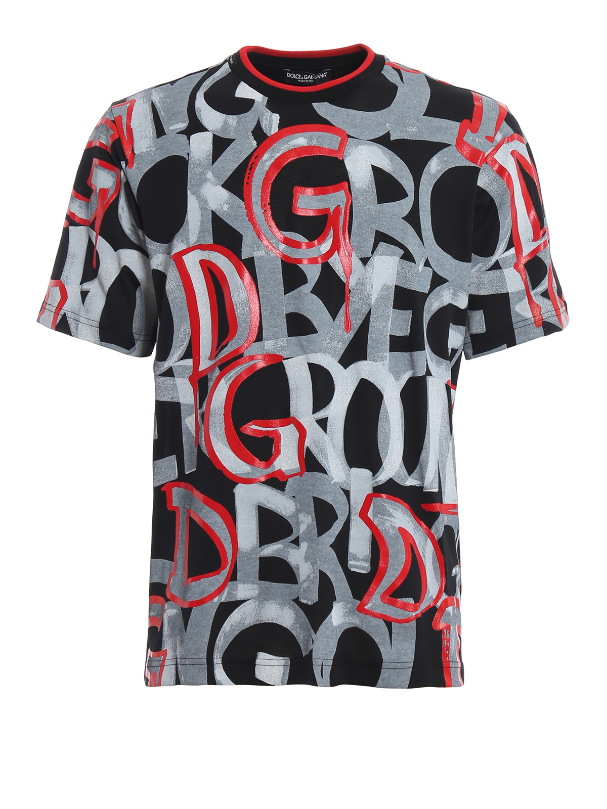 T-shirts Dolce & Gabbana - Graffiti print jersey T-shirt 