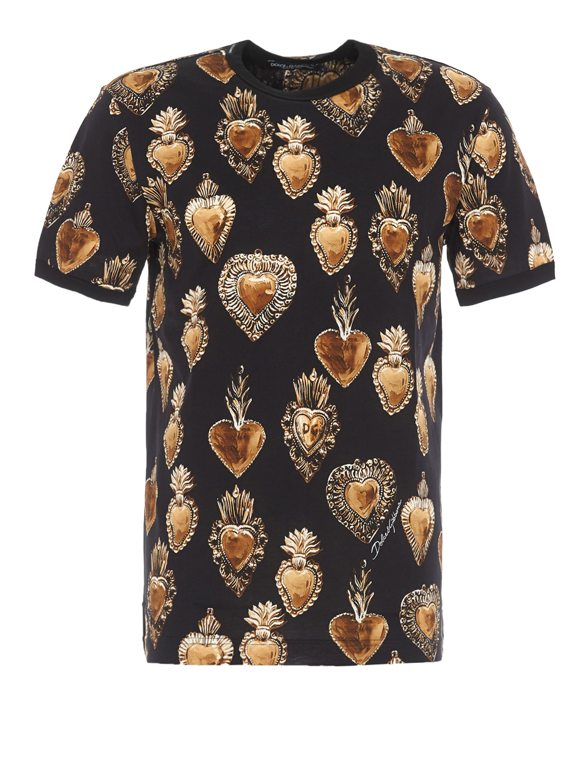 T-shirts Dolce & Gabbana - Heart all over print T-shirt 