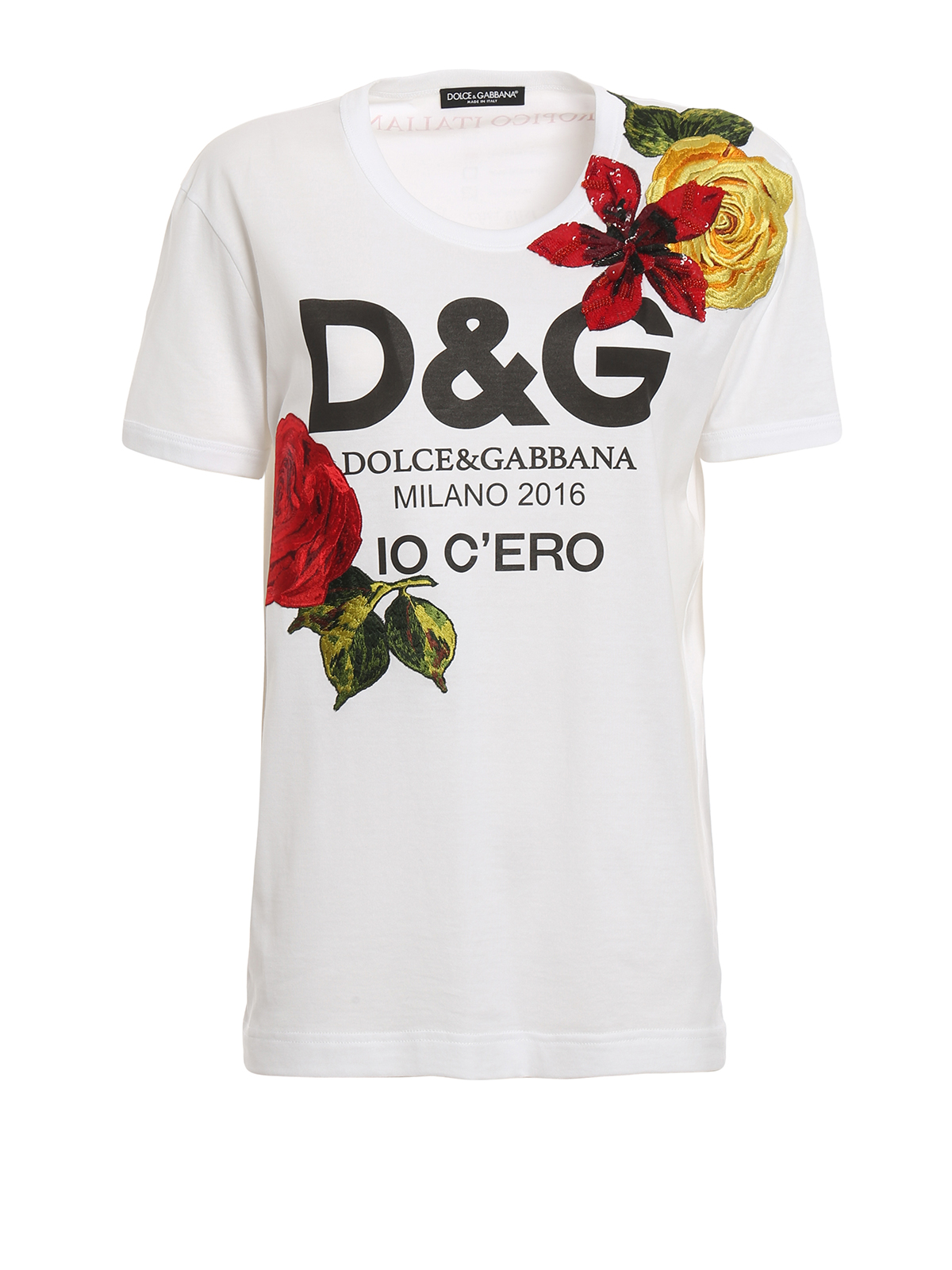 T-shirts Dolce & Gabbana - Io C'ero embellished T-shirt - F8I47ZHP7MJHWC03