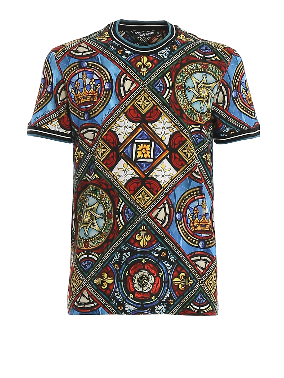 T-shirts Dolce & Gabbana - Majolica printed jersey T-shirt 