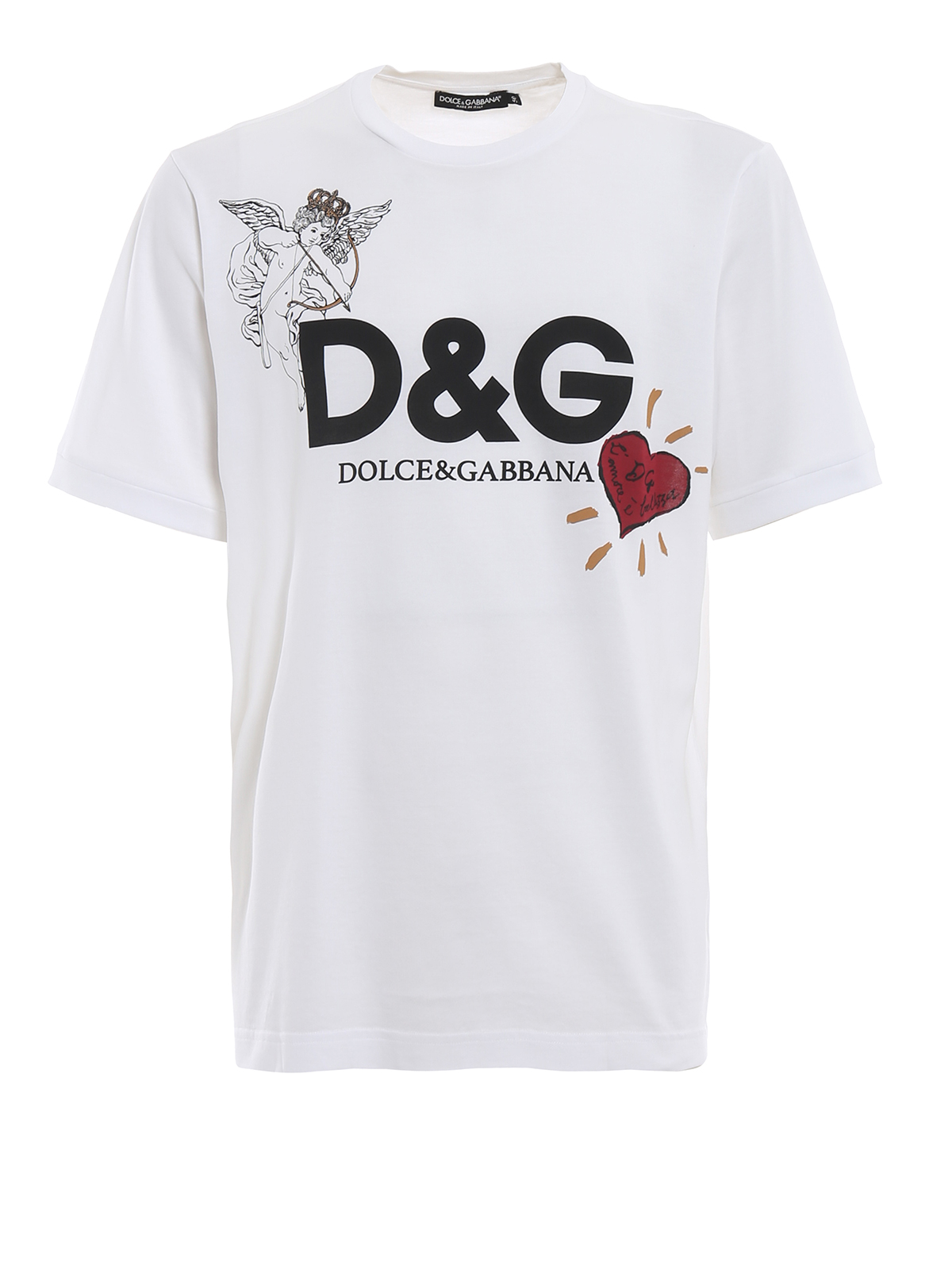 T-shirts Dolce & Gabbana - Playful Cupid print cotton T-shirt -  G8JF6TG7OYOW0800