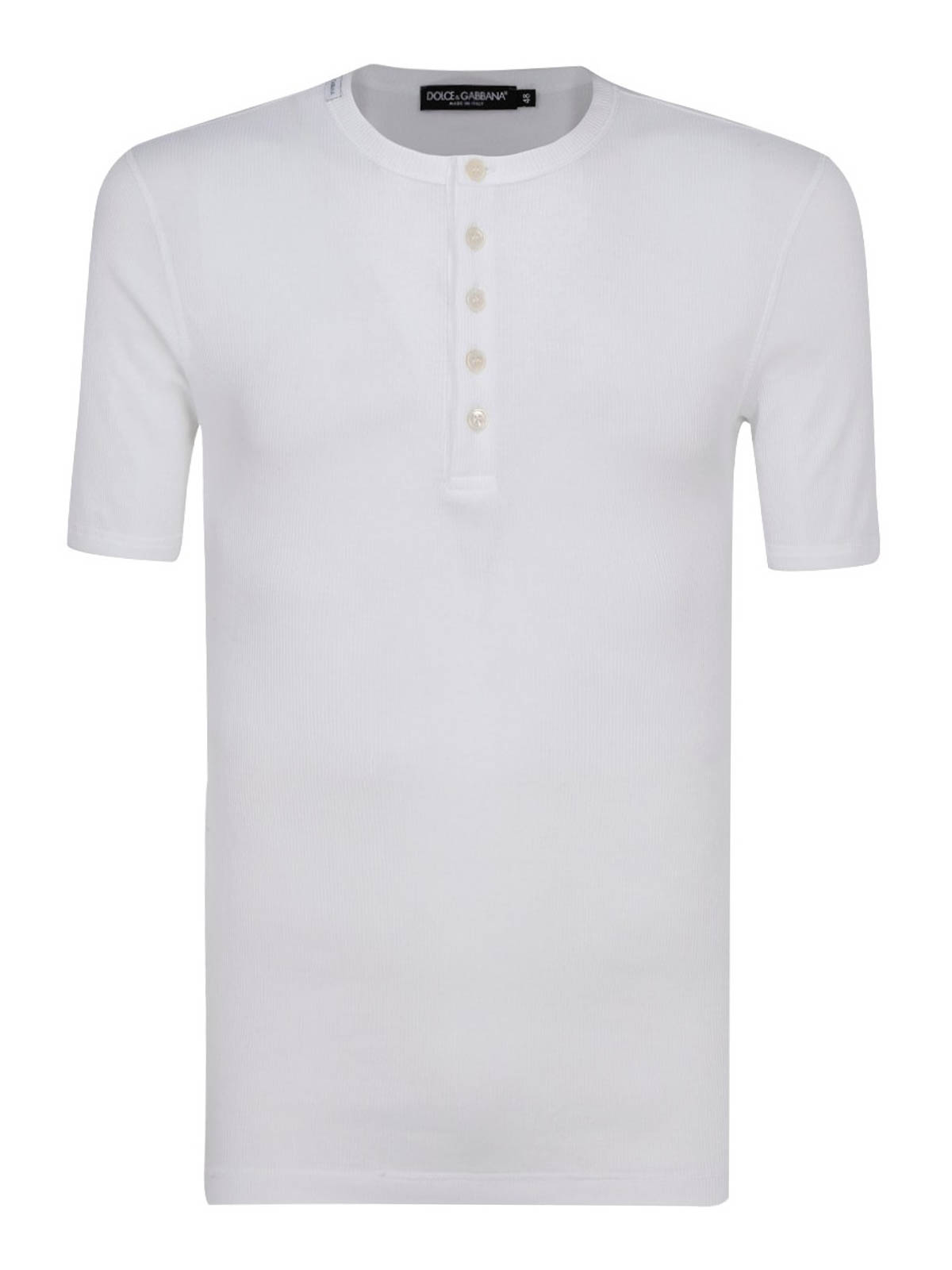 Dolce \u0026 Gabbana - T-shirt a costine in cotone - t-shirt - G8MC5TFU7AVW0800