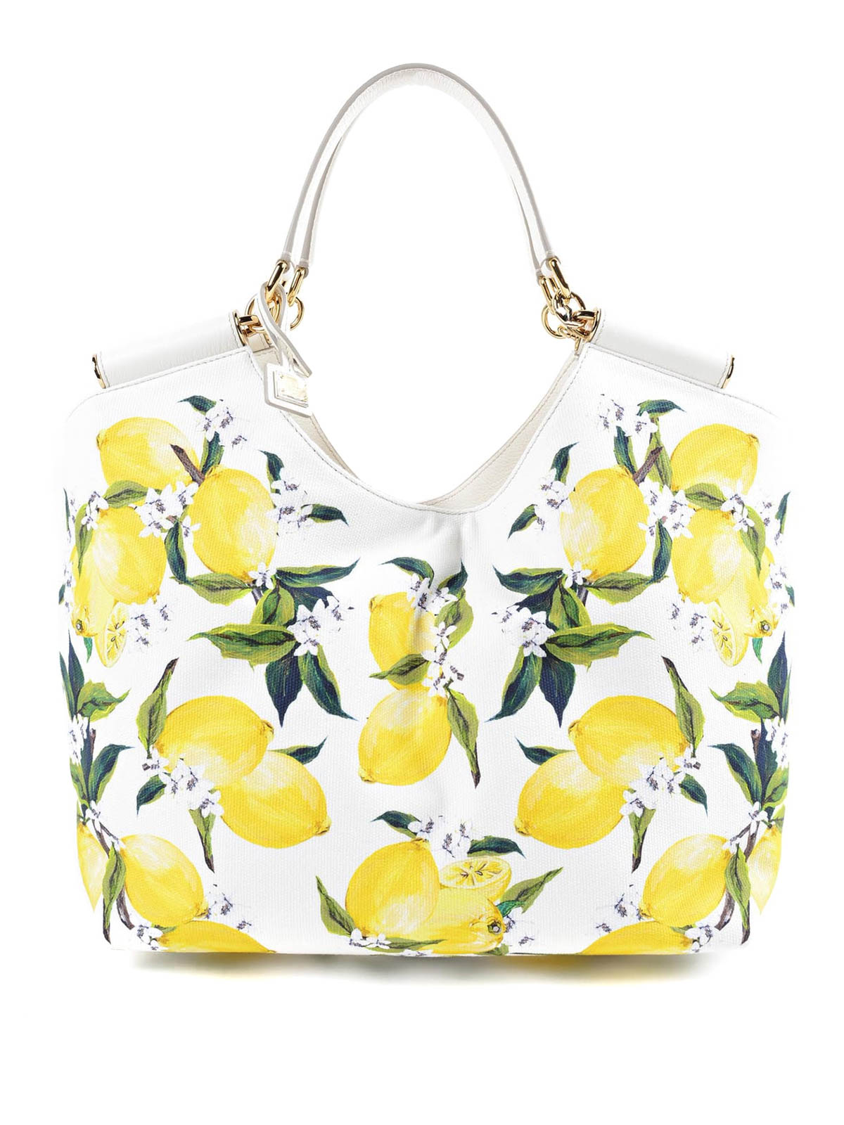 Totes bags Dolce & Gabbana - Lemon printed leather handbag -  BB6135AR3738Q883