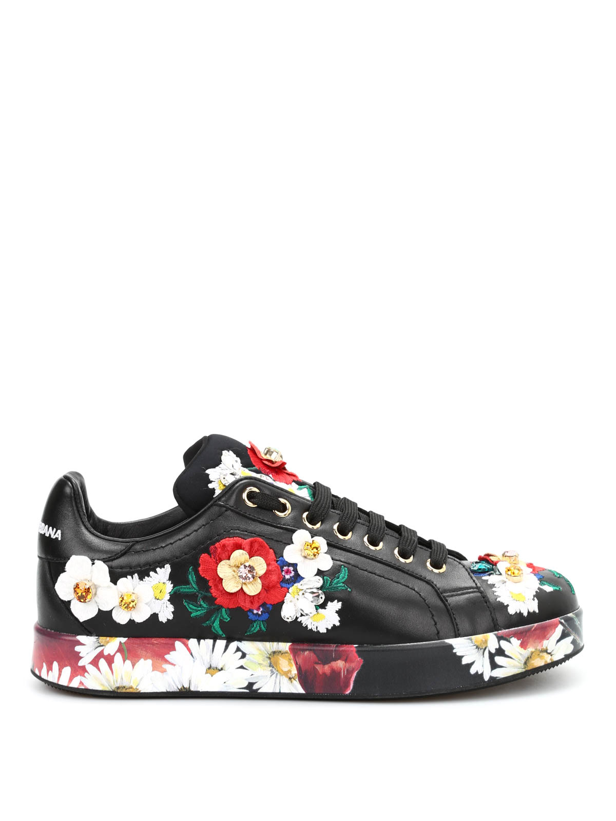 dolce and gabbana flower sneakers