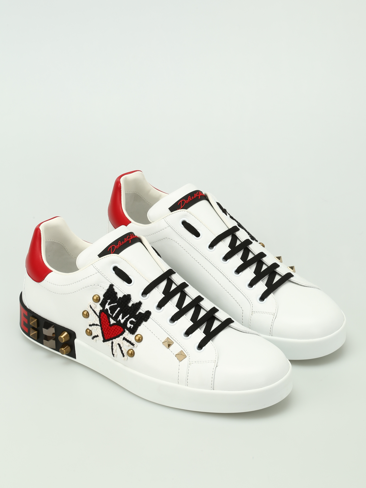 King of Love leather sneakers by Dolce & Gabbana - trainers | iKRIX
