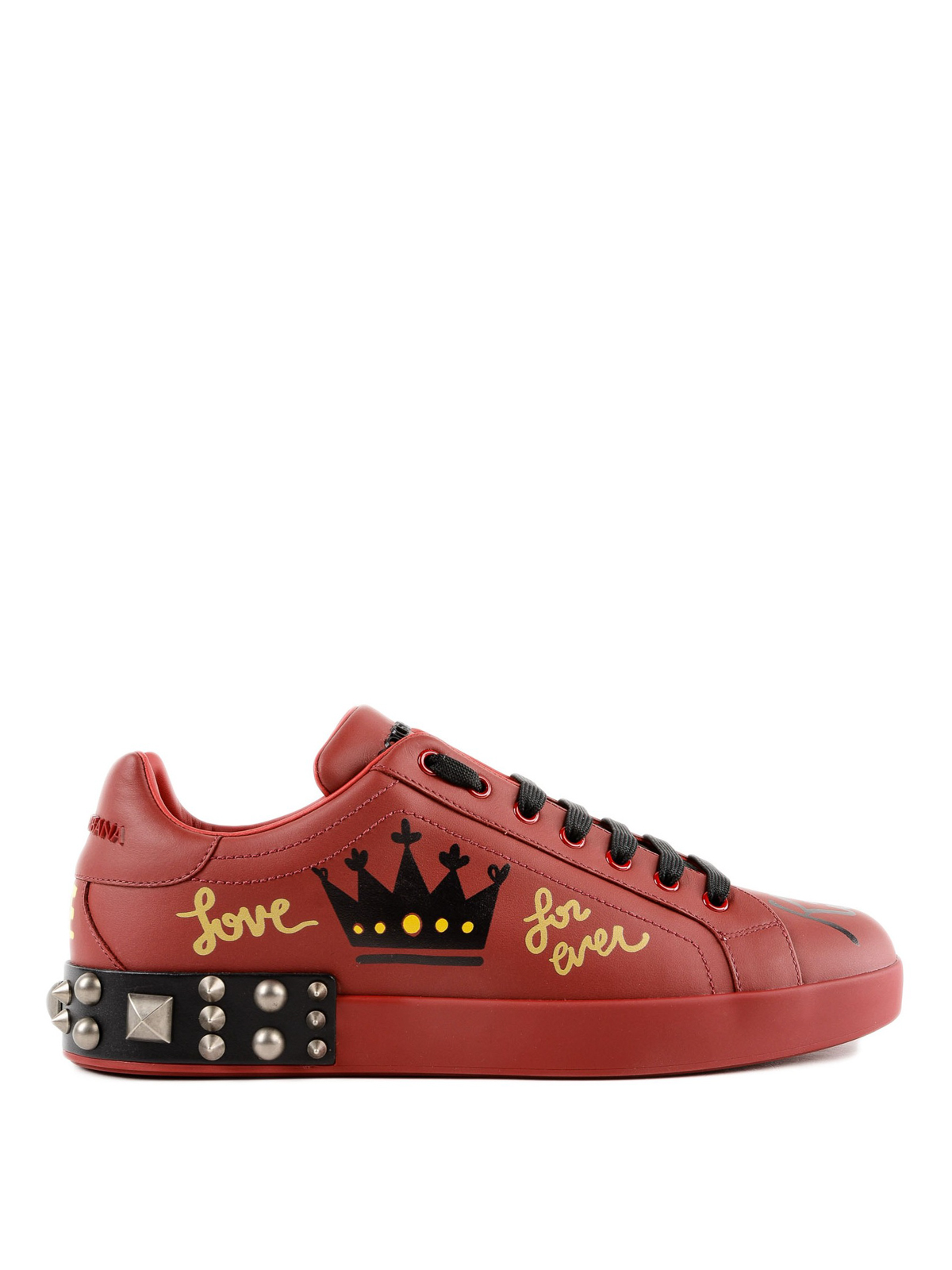 Trainers Dolce & Gabbana - Portofino studded and printed sneakers -  CS1570AV054HST20